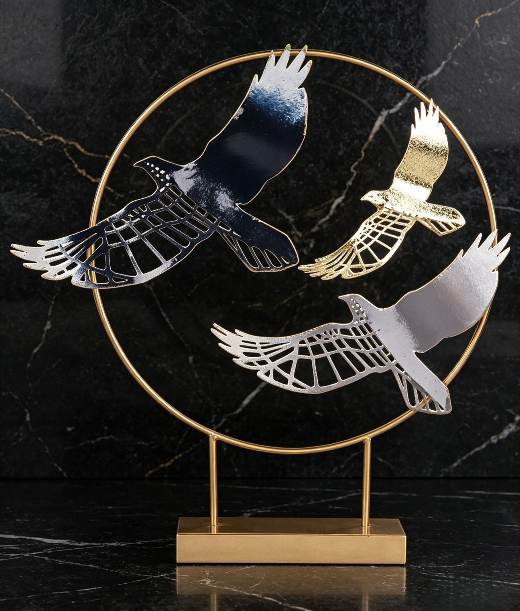 Accessoire décoratif Oiseau Métal Doré