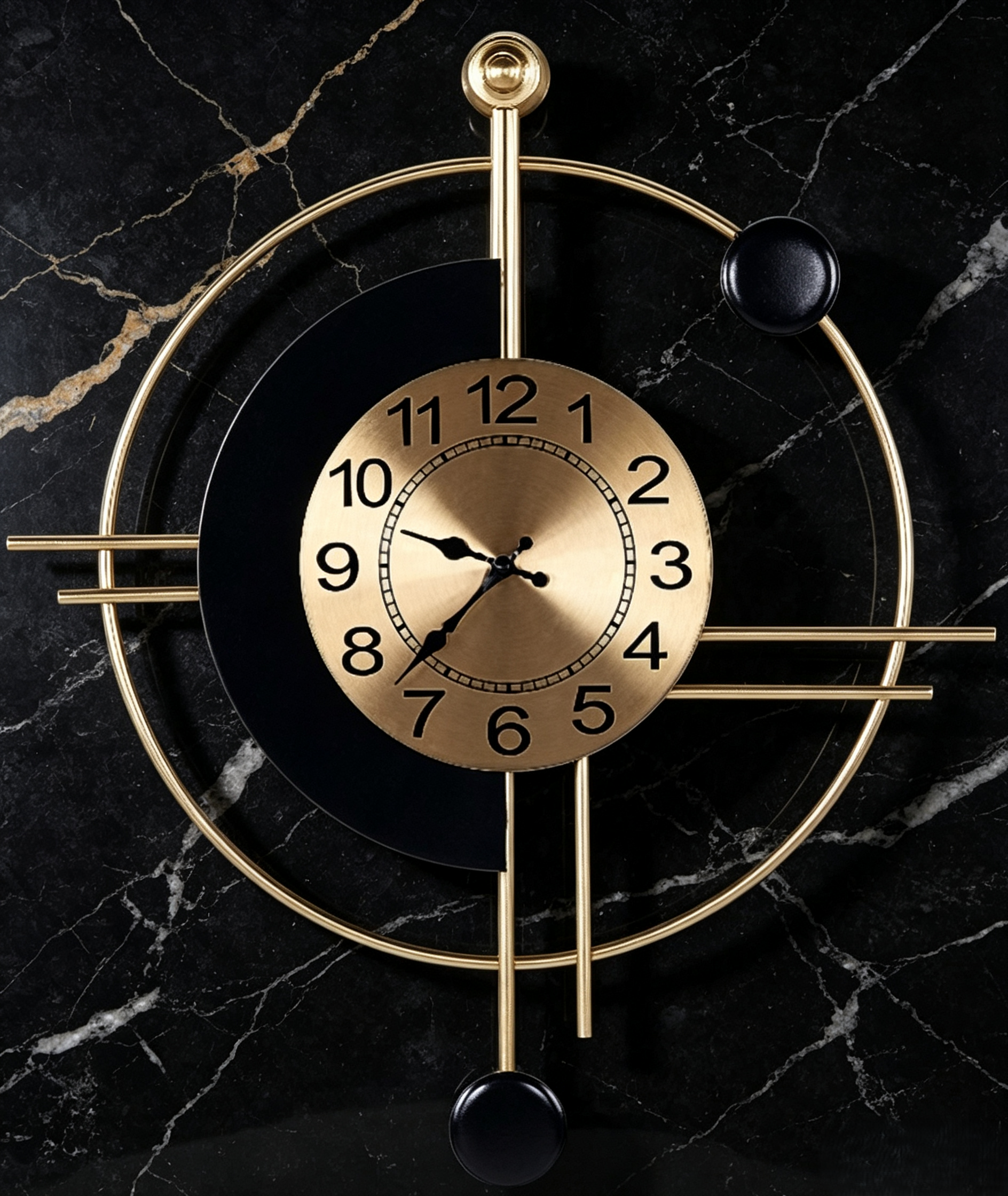 Horloge murale 59 cm Métal Doré