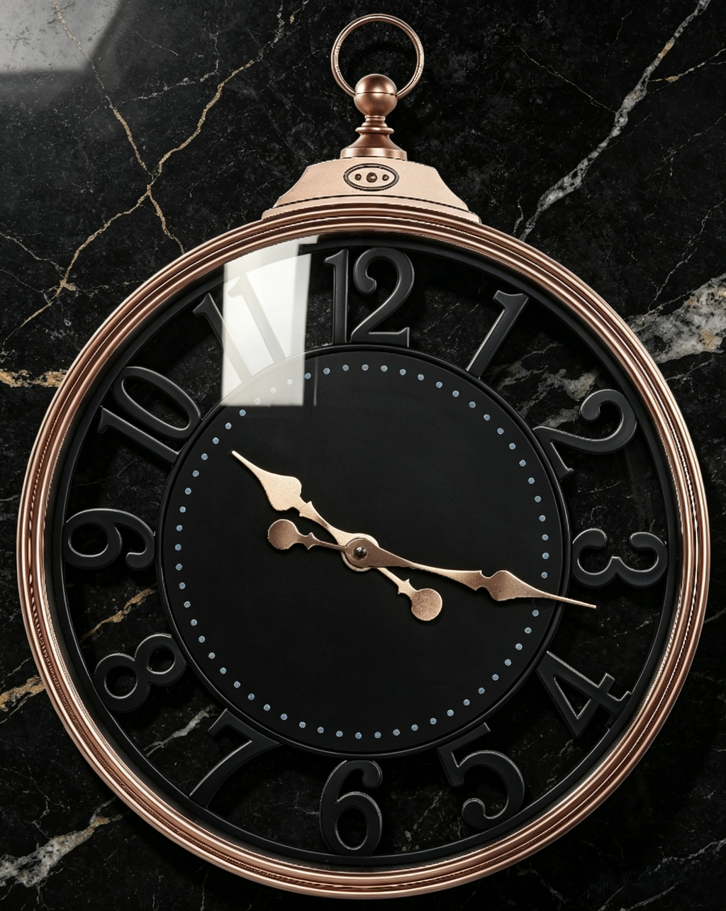 Horloge murale 44 cm Noir