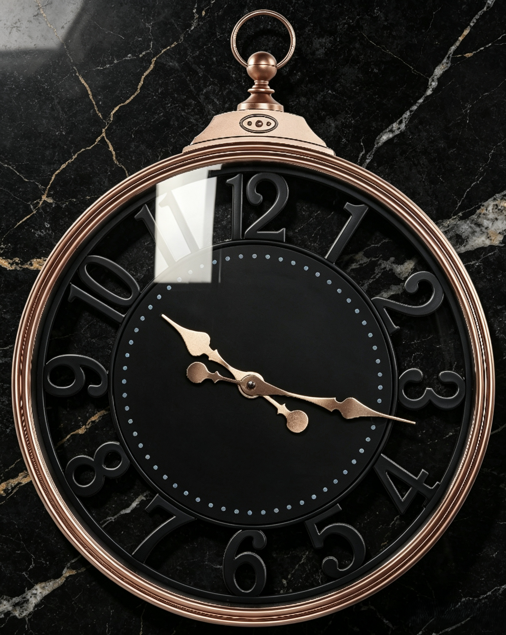 Horloge murale 44 cm Noir