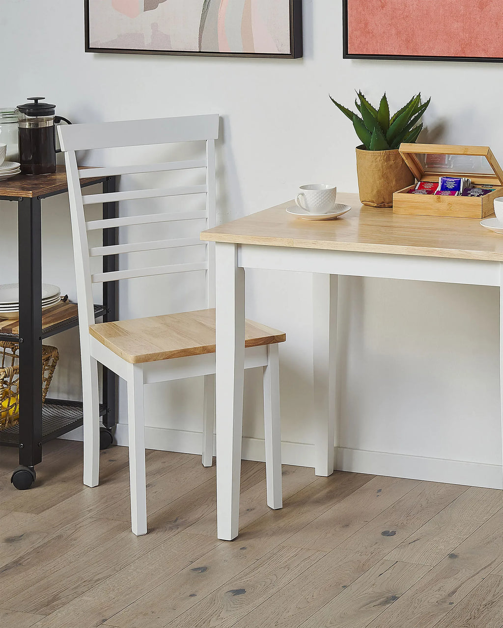 Lot de 2 chaises de salle à manger Bois Blanc