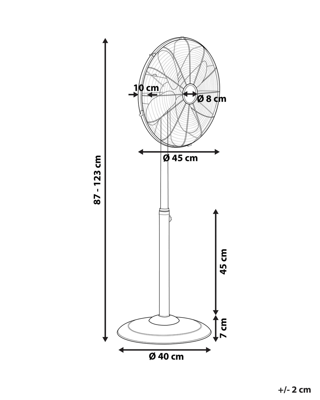 Ventilateur de sol Argent
