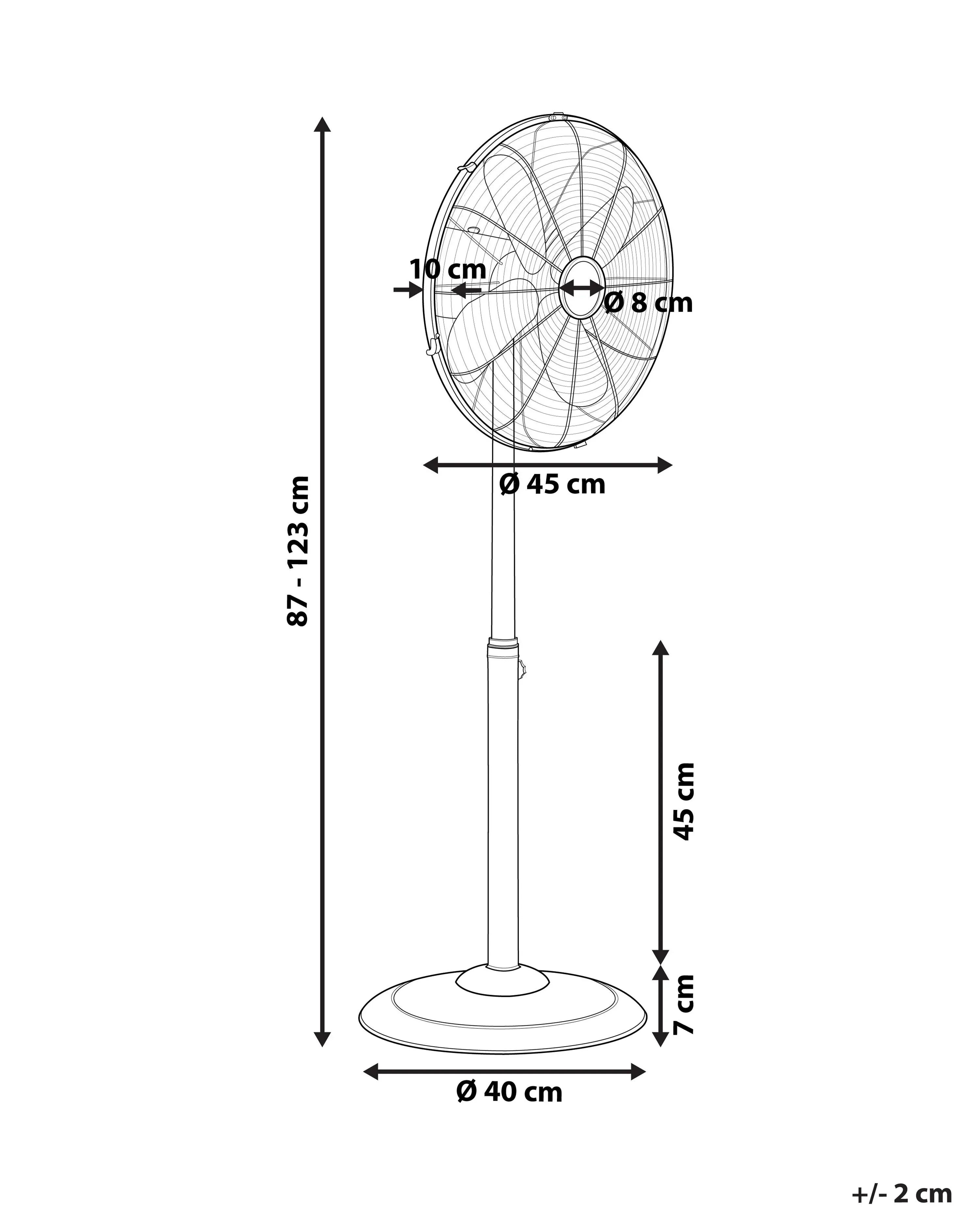 Ventilateur de sol Argent