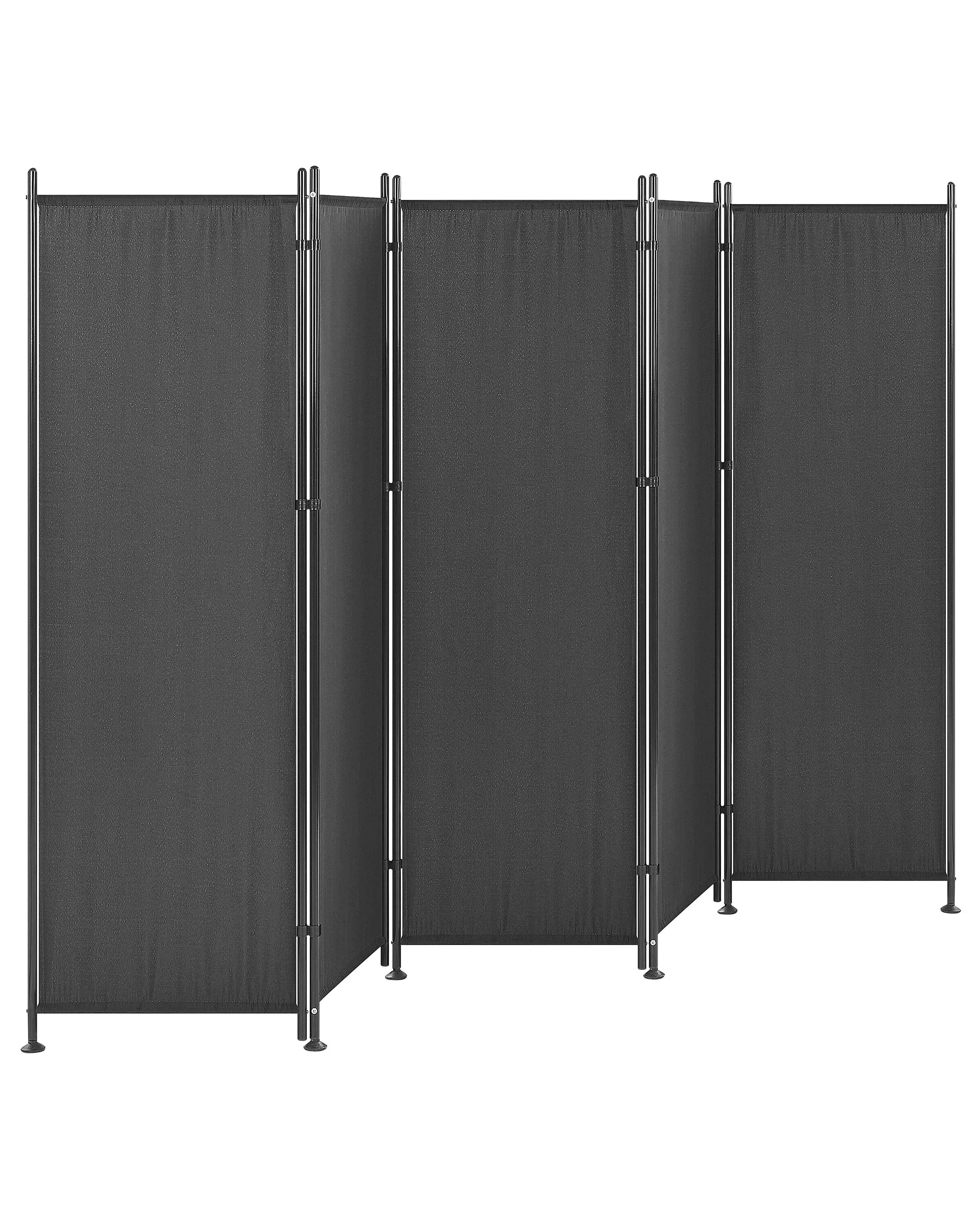 Séparateur de pièce à 5 panneaux Noir 270x170 cm