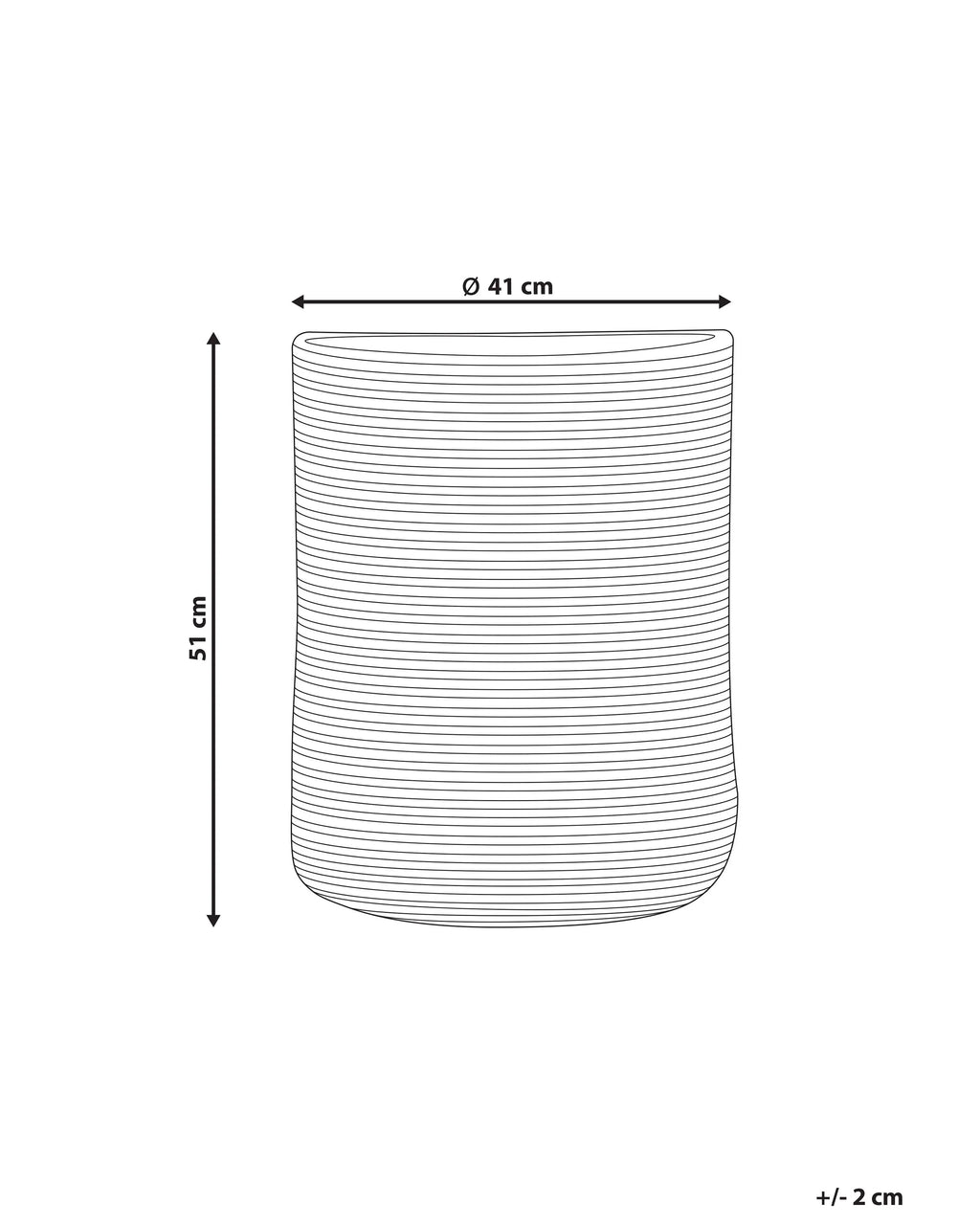 Panier en coton noir