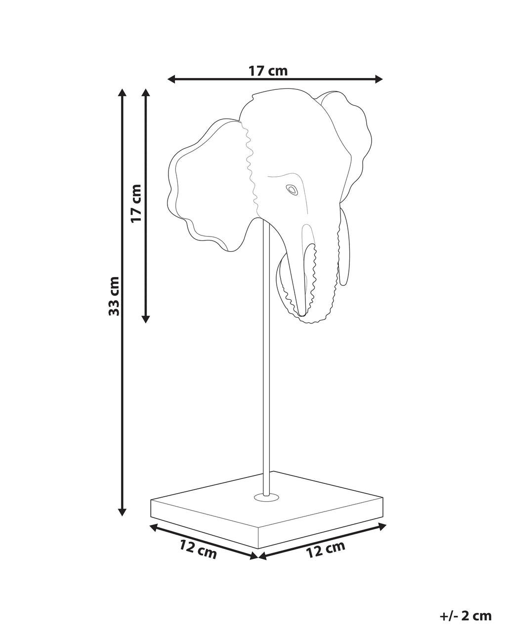 Accessoire décoratif Éléphant Métal Doré