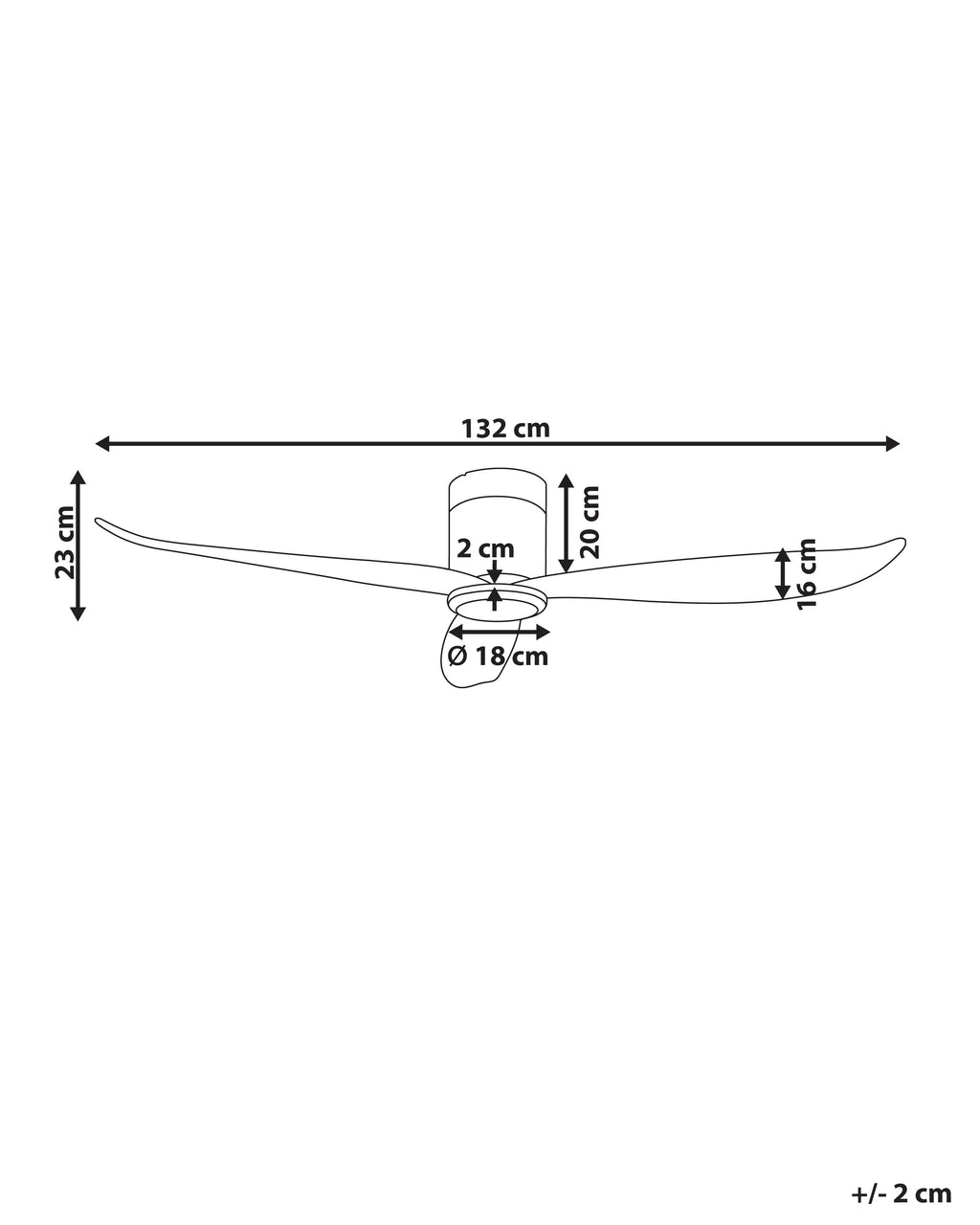 Ventilateur de plafond avec télécommande Noir