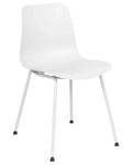 Lot de 2 chaises de salle à manger en polypropylène blanc