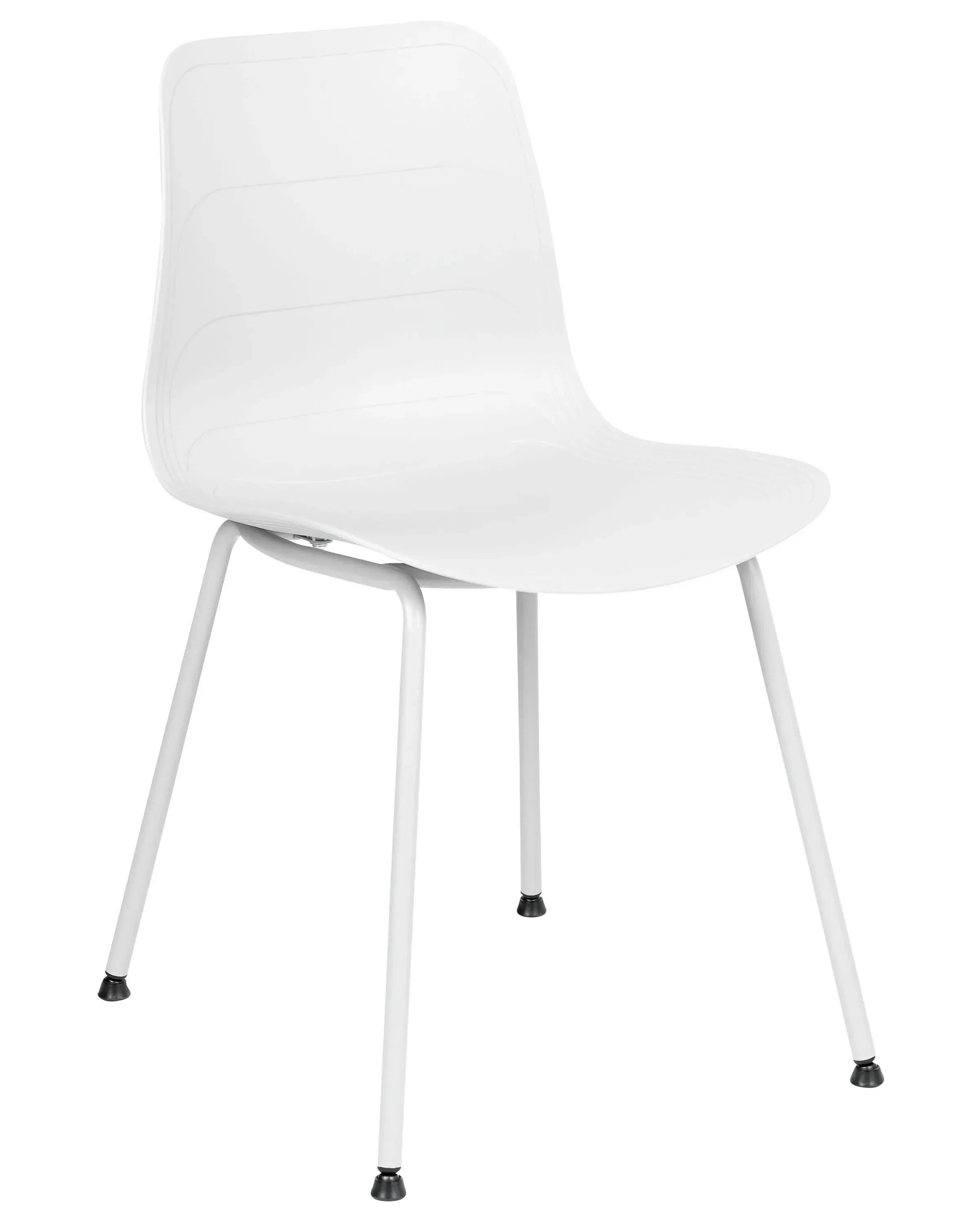 Lot de 2 chaises de salle à manger en polypropylène blanc