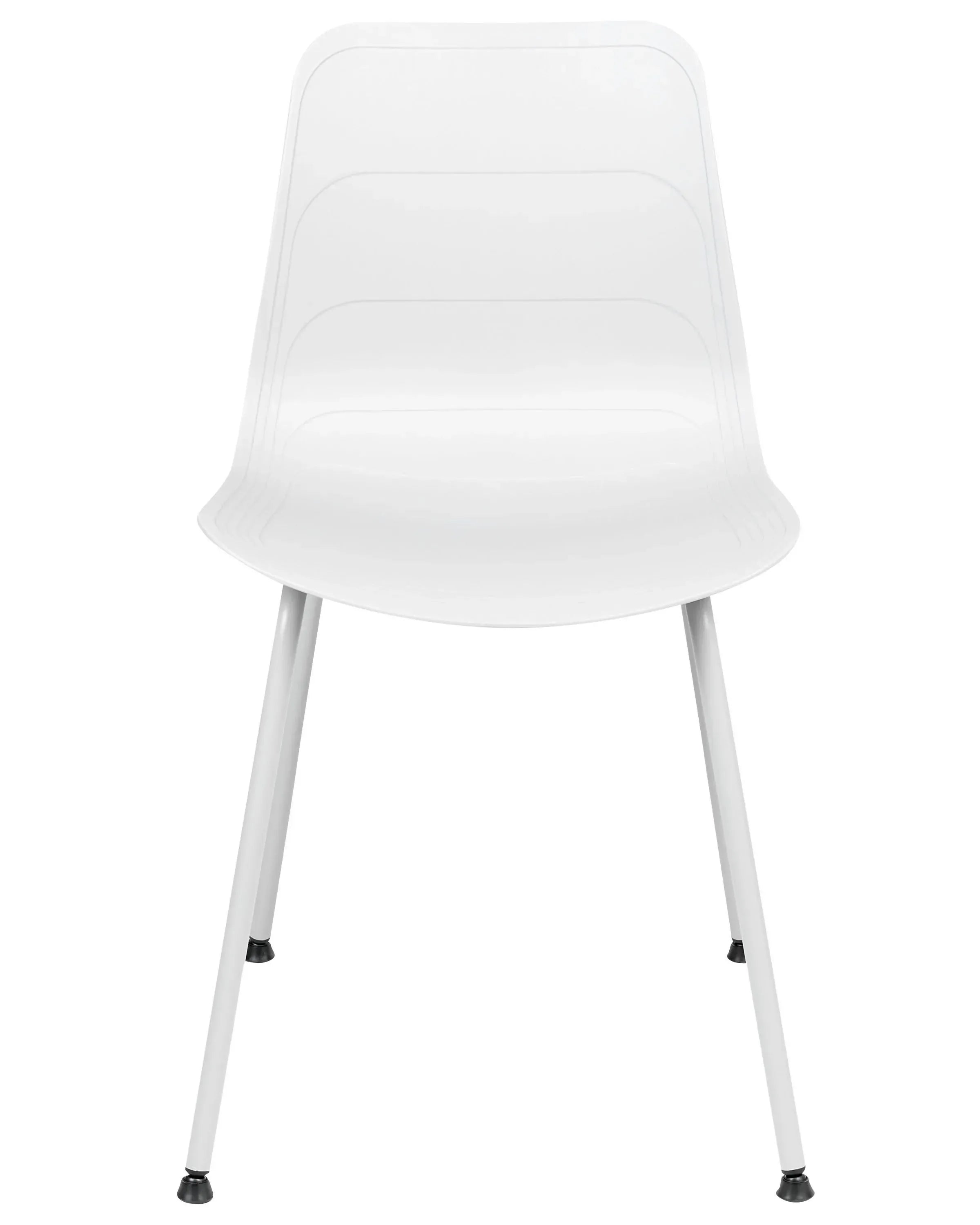 Lot de 2 chaises de salle à manger en polypropylène blanc