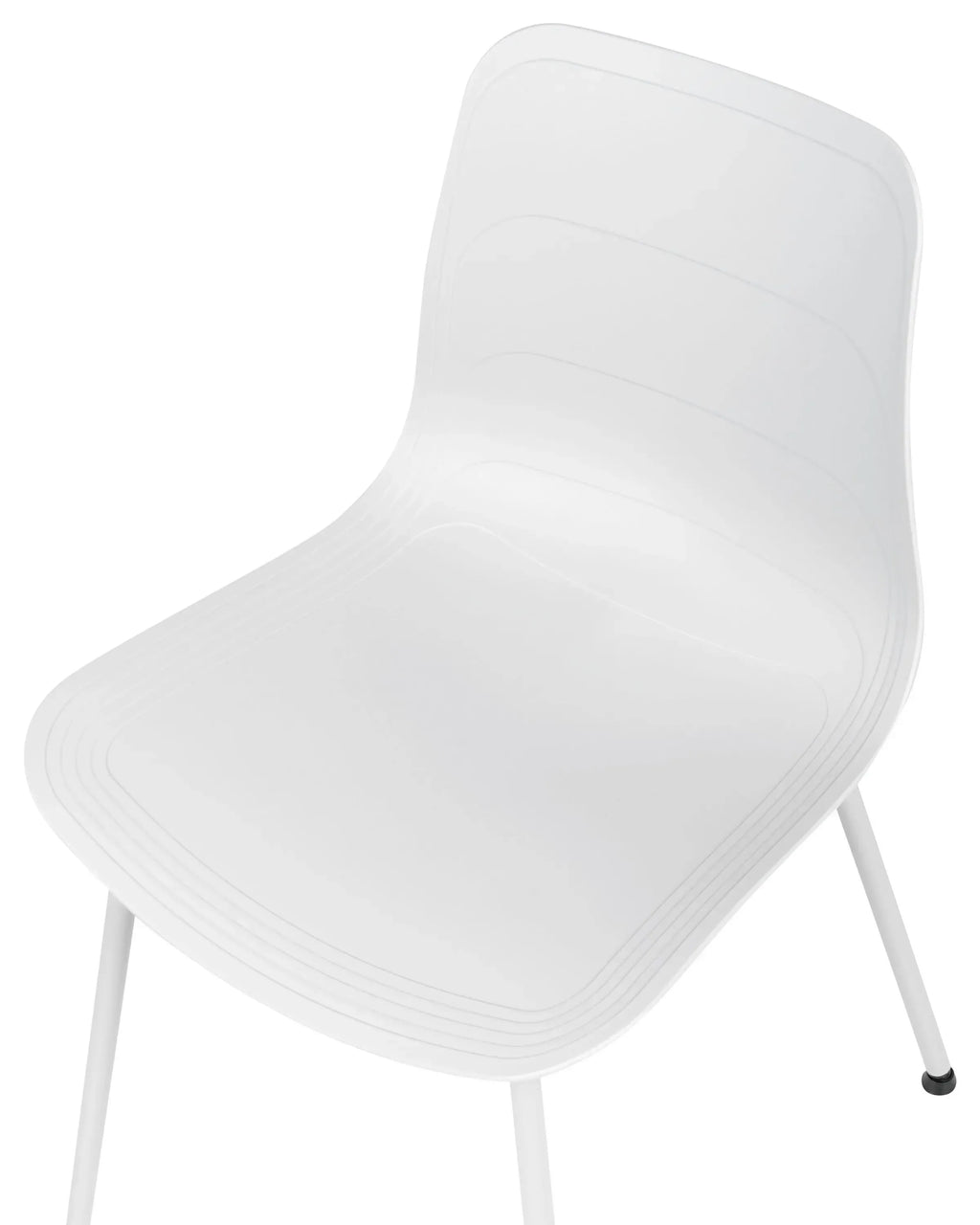 Lot de 2 chaises de salle à manger en polypropylène blanc