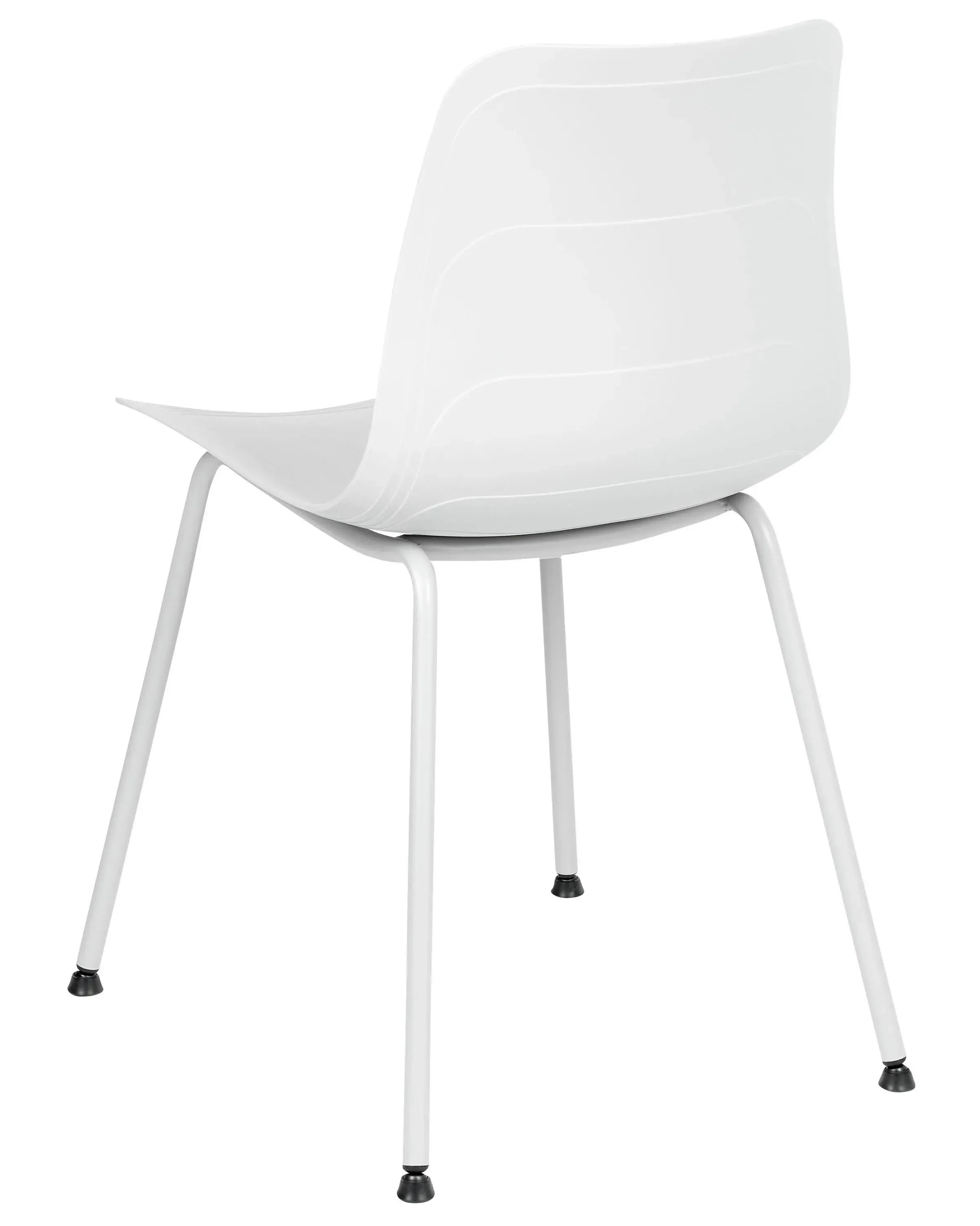 Lot de 2 chaises de salle à manger en polypropylène blanc
