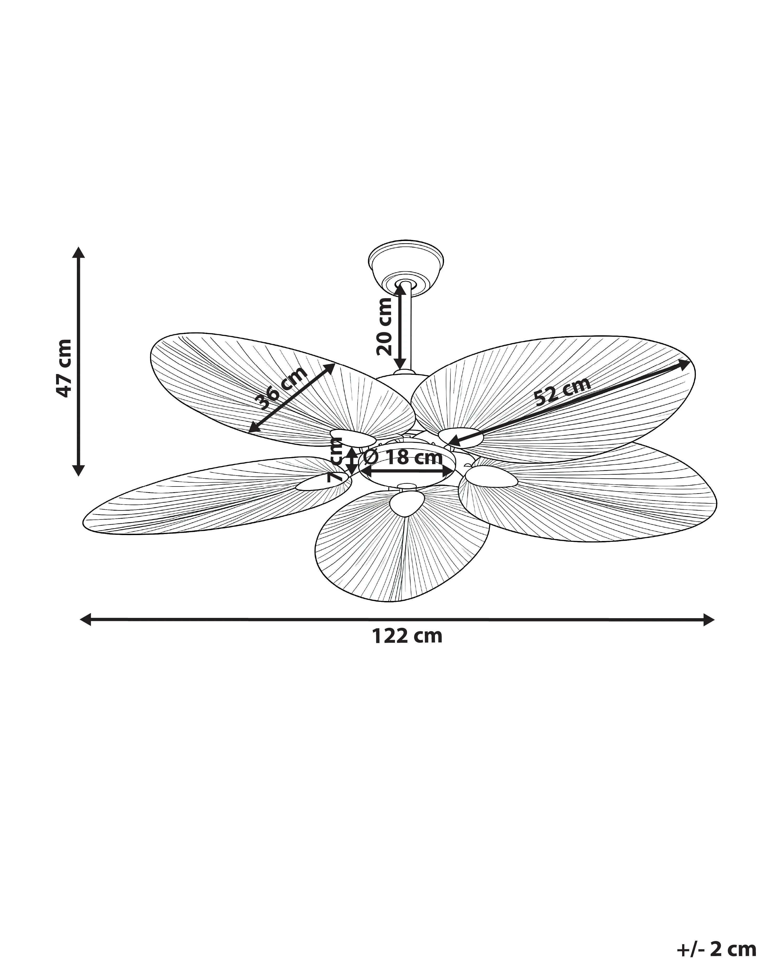 Ventilateur de plafond avec télécommande Naturel