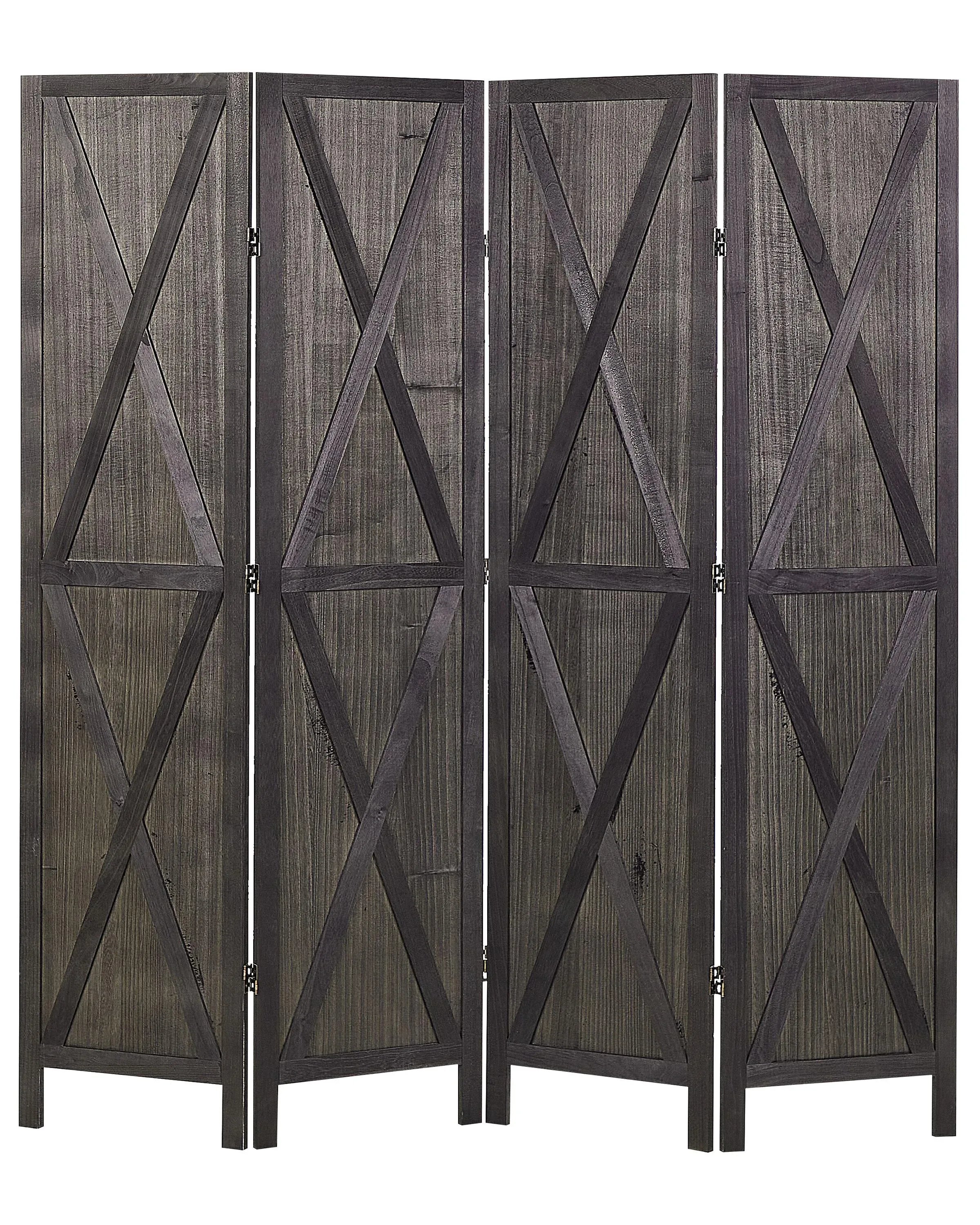 Divisorio per ambienti a 4 pannelli RIDANNA Marrone scuro 163 cm 170 cm