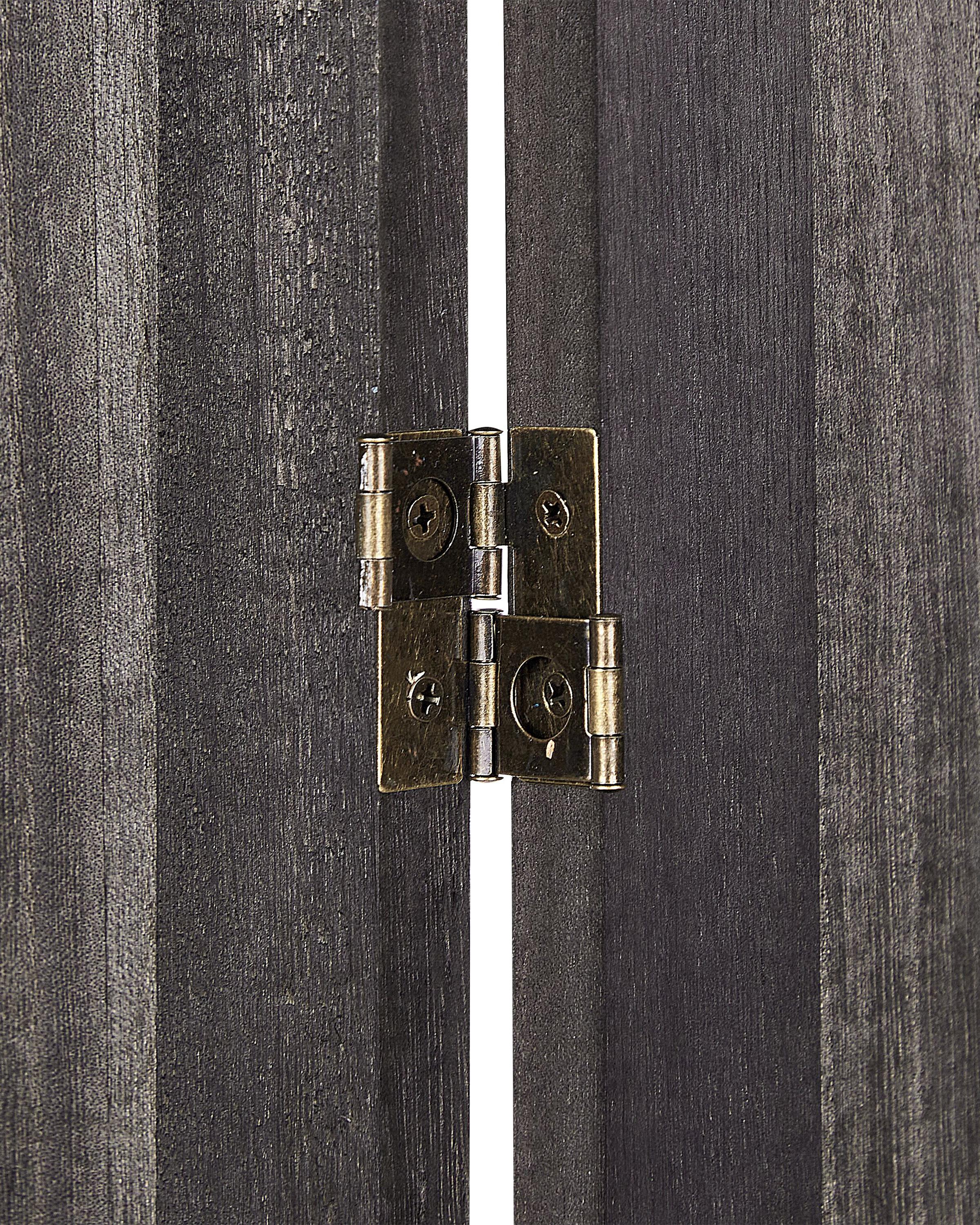 Paravent 4 panneaux marron foncé 163x170 cm