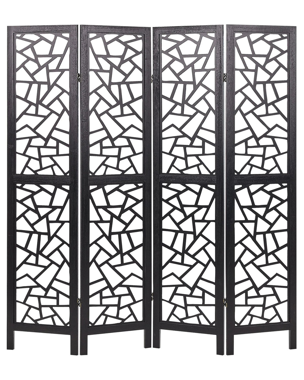 Divisorio per ambienti a 4 pannelli PIANLARGO Nero 163 cm 170 cm
