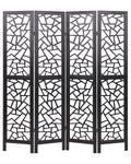 Divisorio per ambienti a 4 pannelli PIANLARGO Nero 163 cm 170 cm