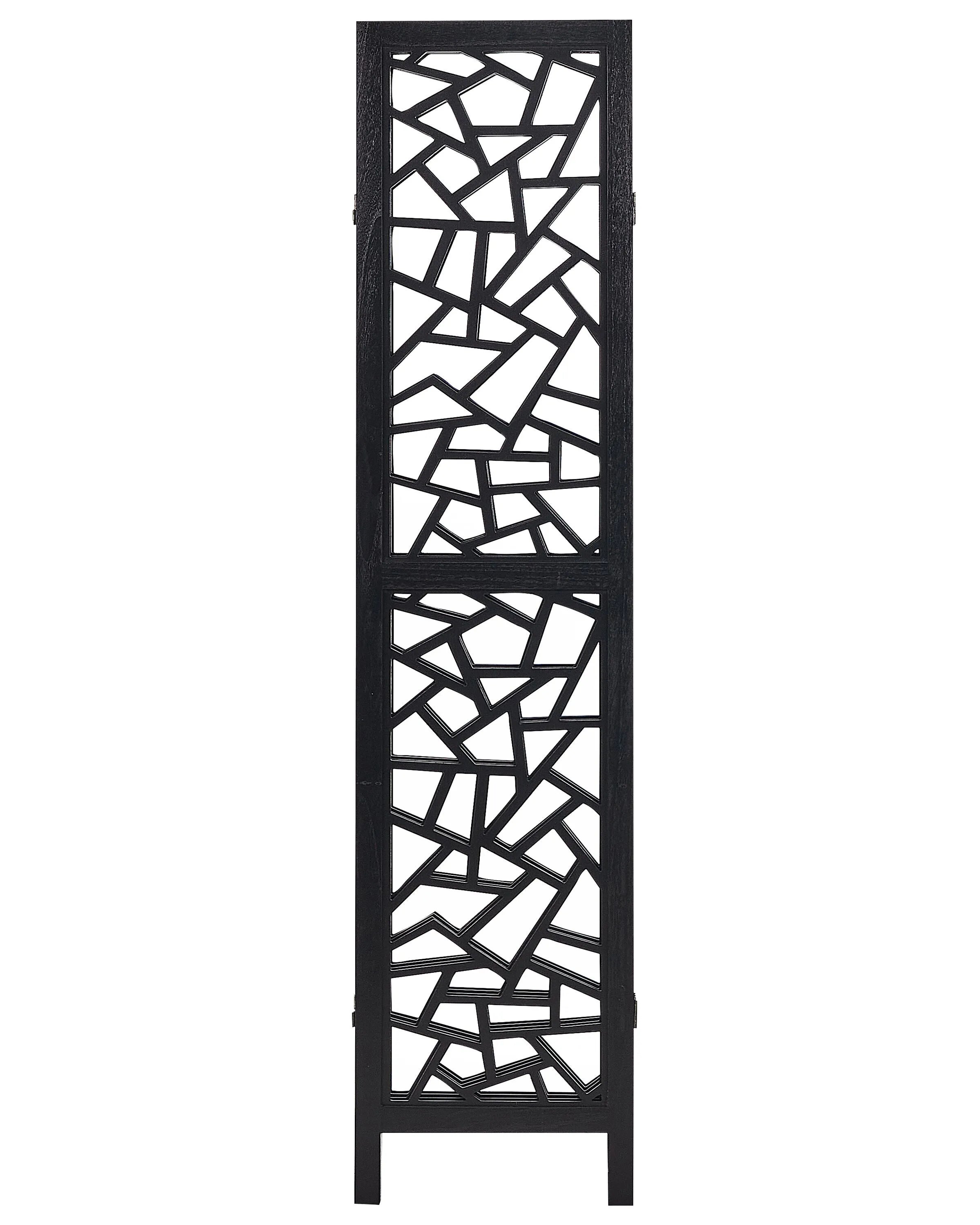 Paravent à 4 panneaux noir 163x170 cm