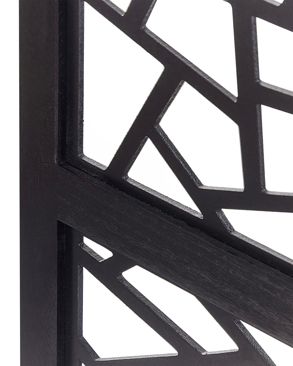 Paravent à 4 panneaux noir 163x170 cm