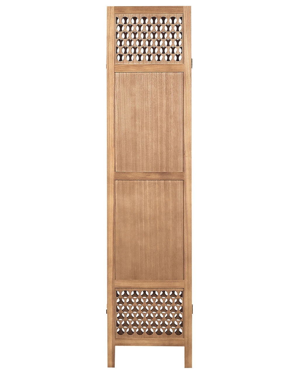 Séparateur de pièce à 4 panneaux, marron clair, 163x170 cm