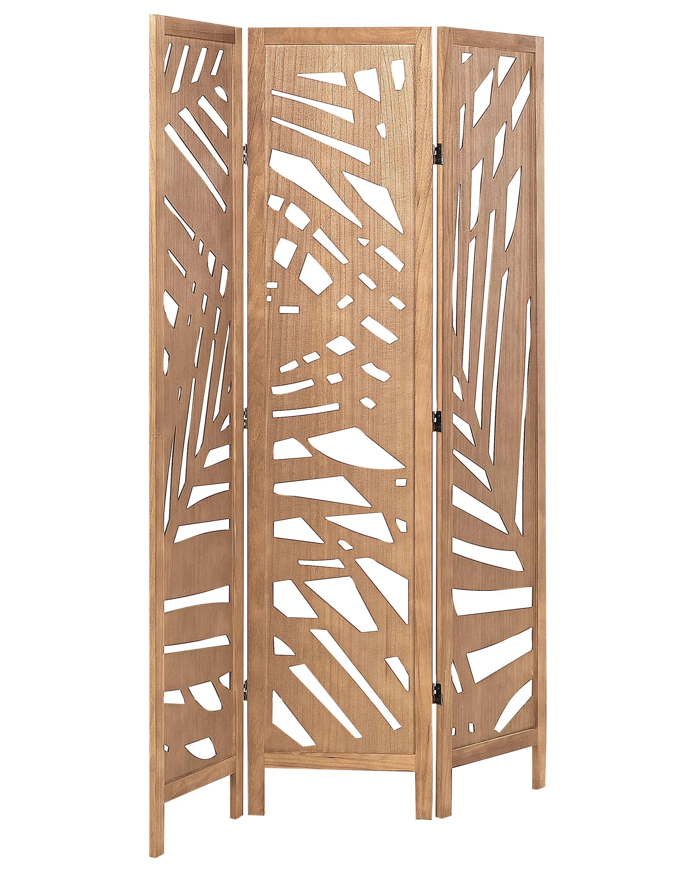 Séparateur de pièce à 3 panneaux marron clair 122x170 cm
