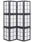 Divisorio per ambienti a 4 pannelli GOMAGOI Nero 120 cm 170 cm