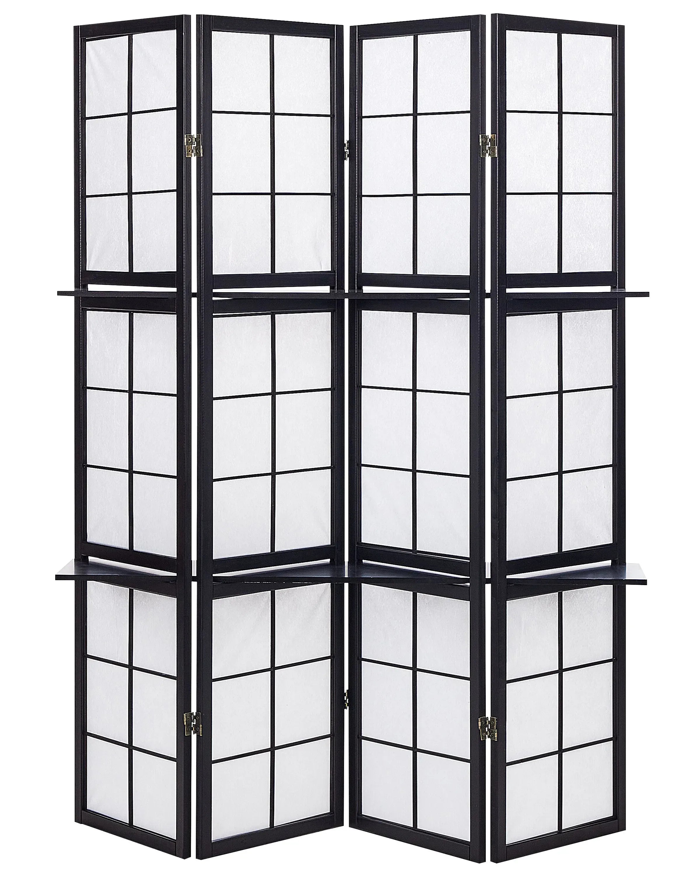 Divisorio per ambienti a 4 pannelli GOMAGOI Nero 120 cm 170 cm