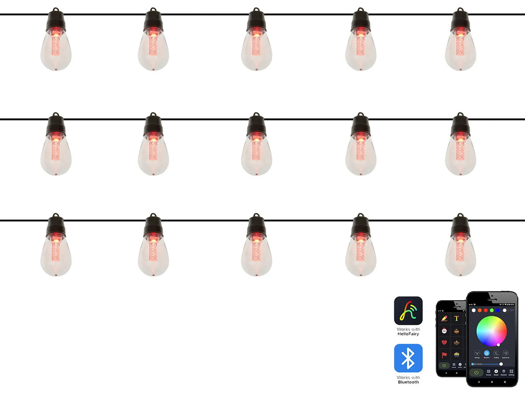 Stringa di luci LED per esterni ITILLEQ con App Multicolore