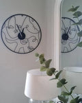 Horloge murale 50 cm Métal Noir