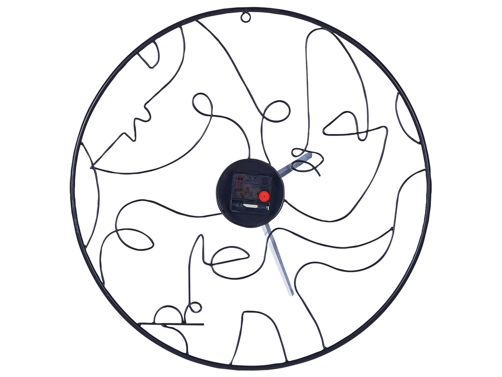 Horloge murale 50 cm Métal Noir