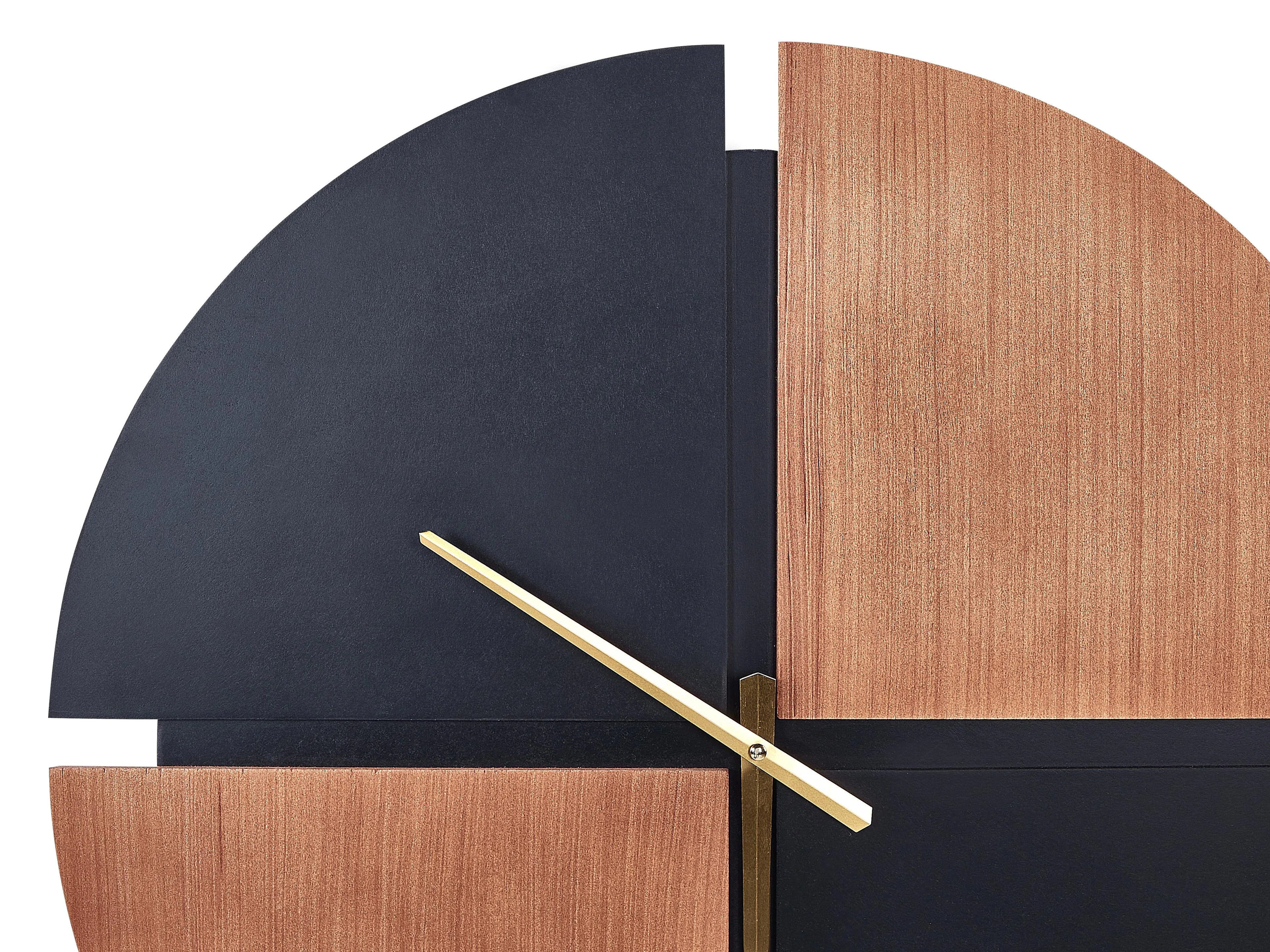 Horloge murale 60 cm Marron/Noir
