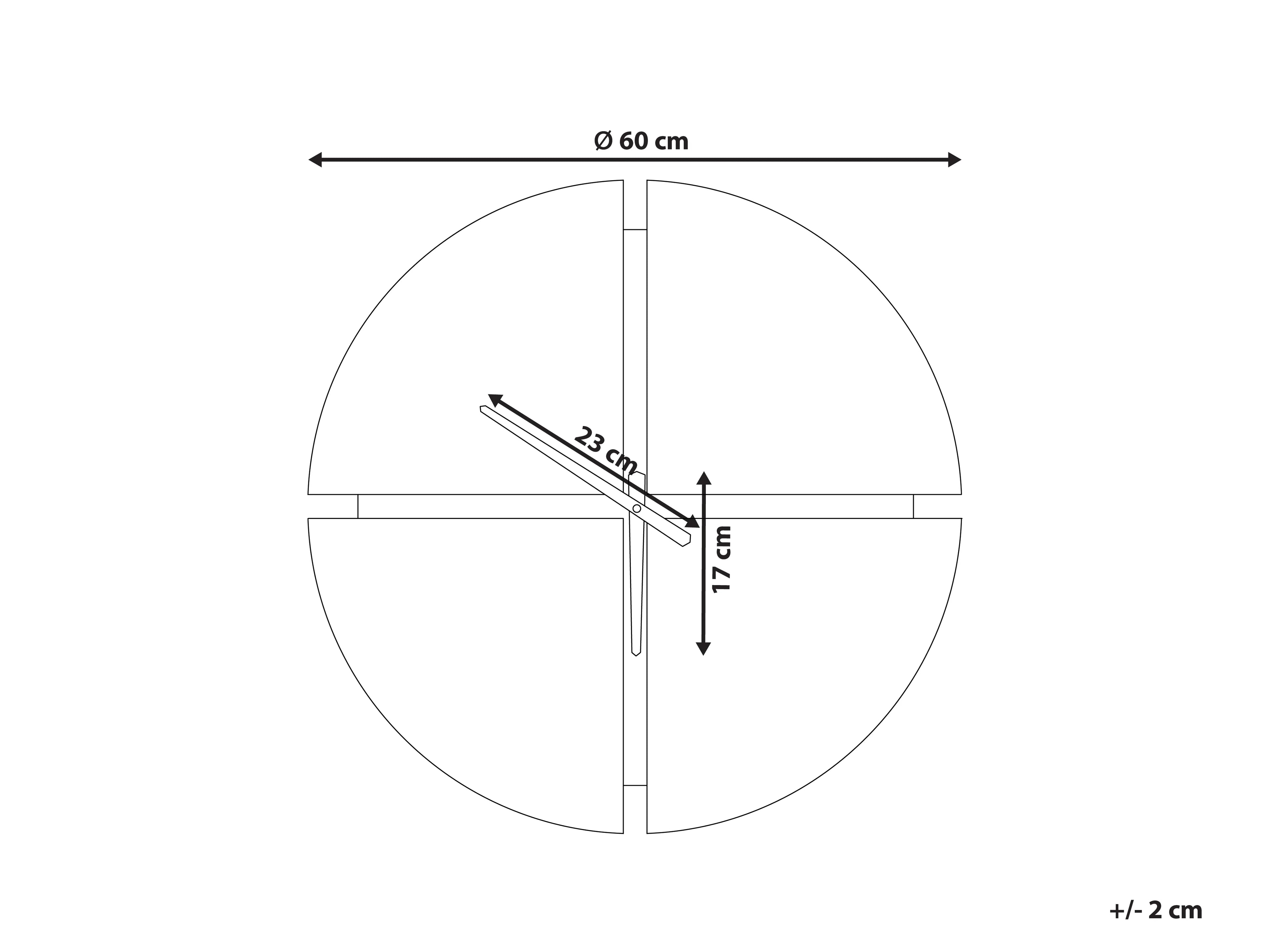 Horloge murale 60 cm Marron/Noir