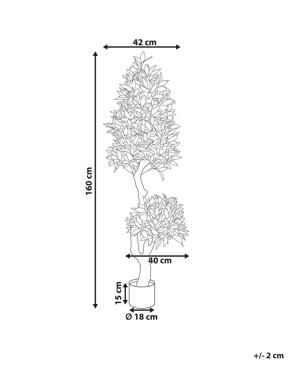 Plante artificielle 160 cm Vert