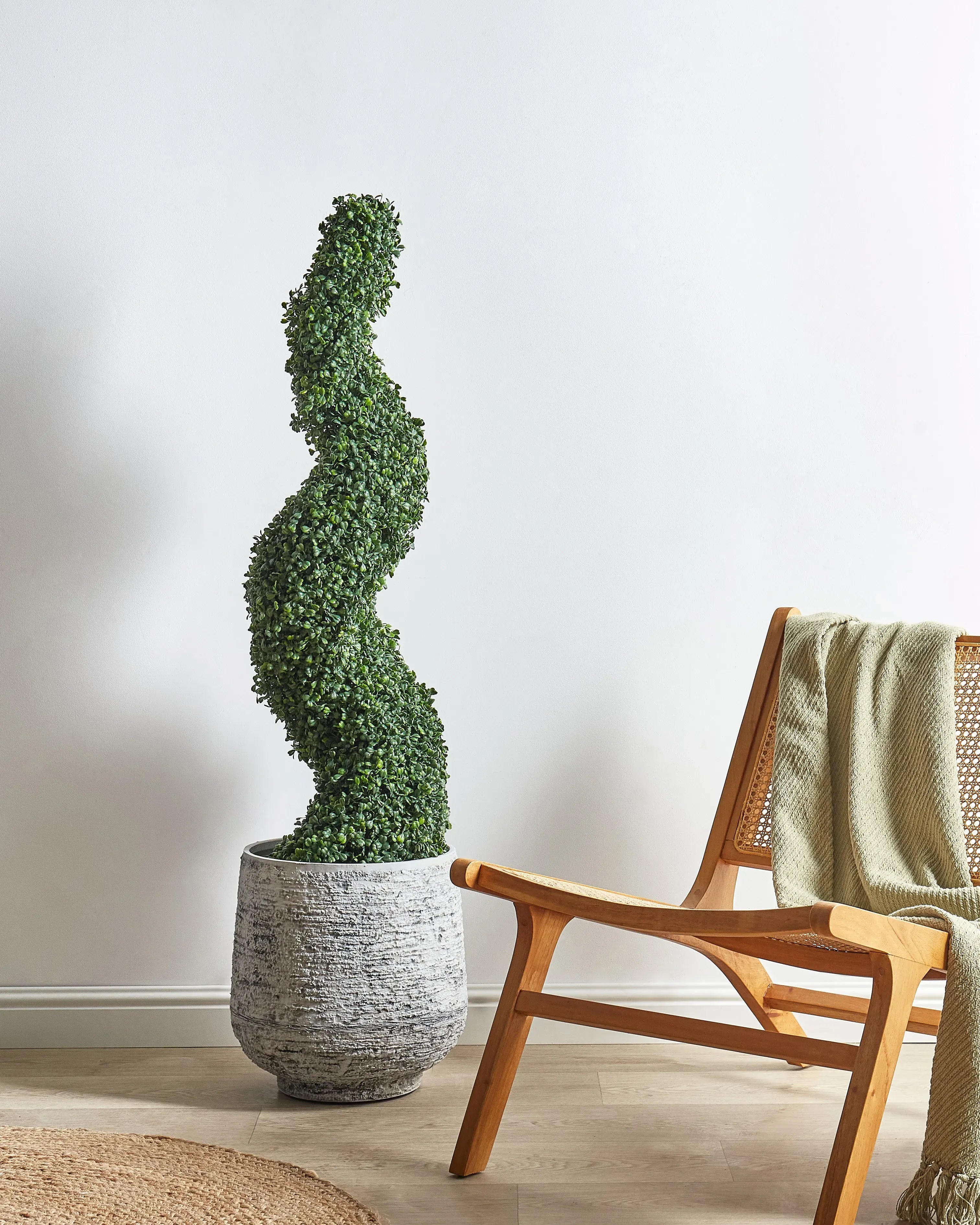 Plante artificielle BUIS SPIRALE 120 cm Vert