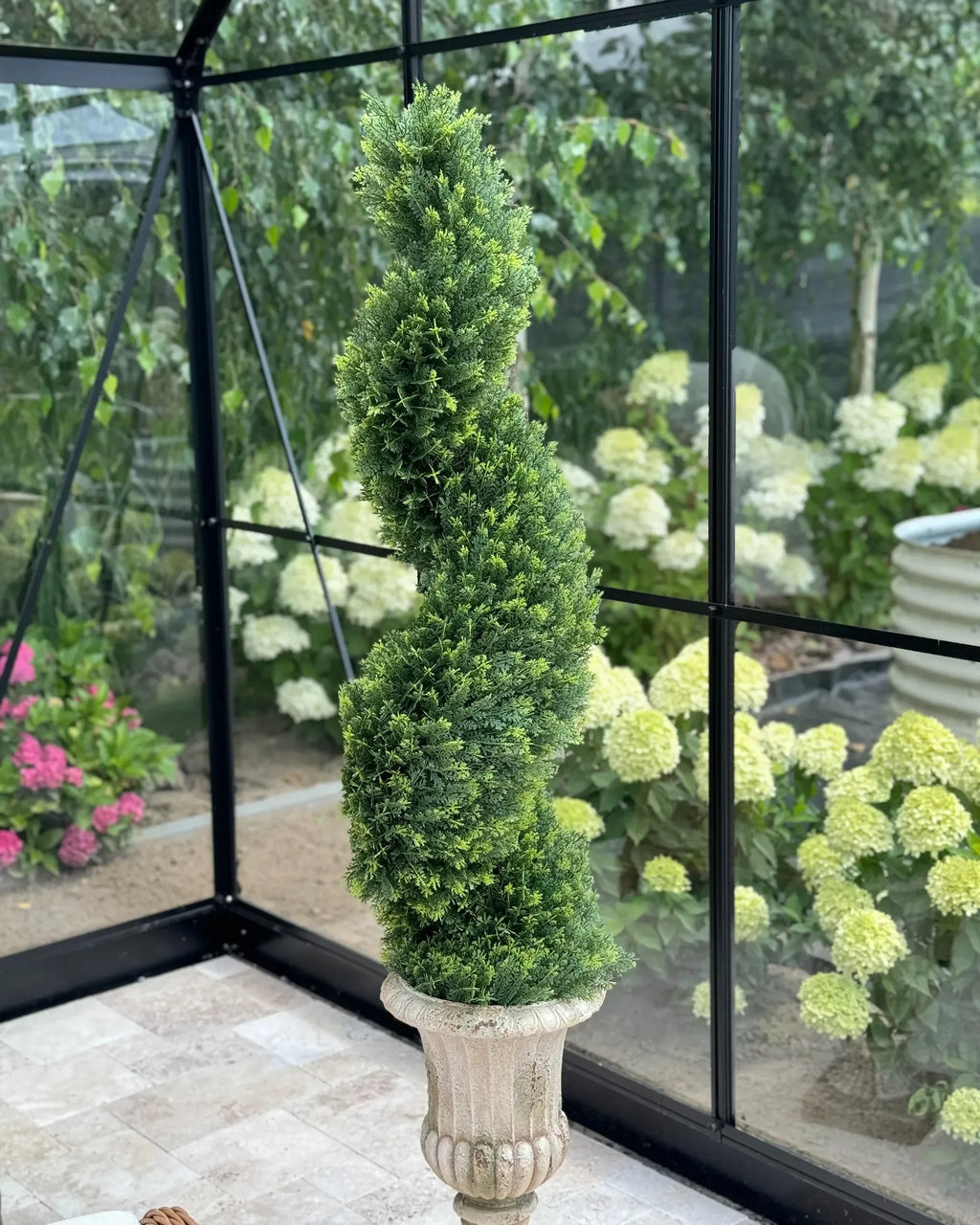 Plante artificielle CYPRESS SPIRAL TREE 126 cm Vert
