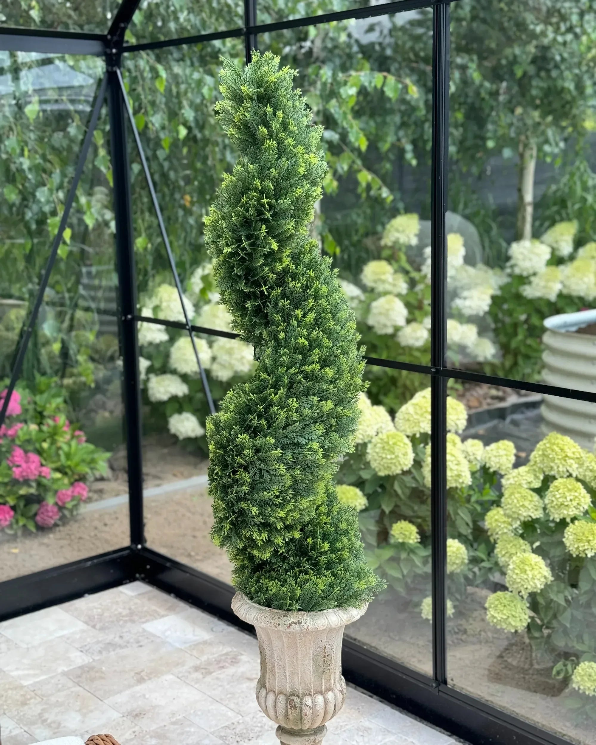 Plante artificielle CYPRESS SPIRAL TREE 126 cm Vert