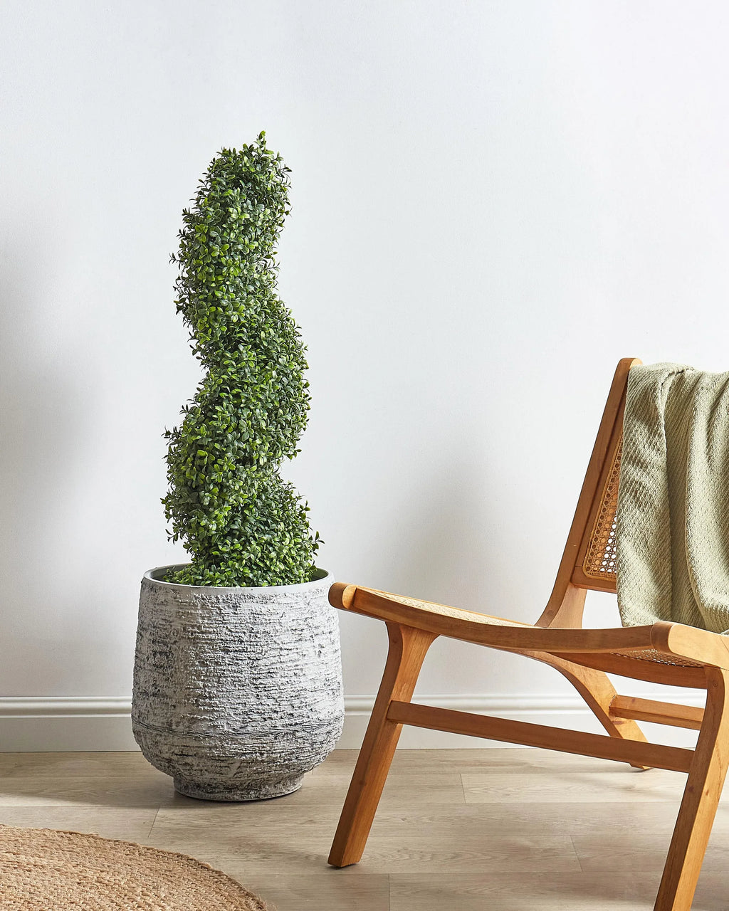 Plante artificielle BUXUS SPIRAL TREE 98 cm Vert