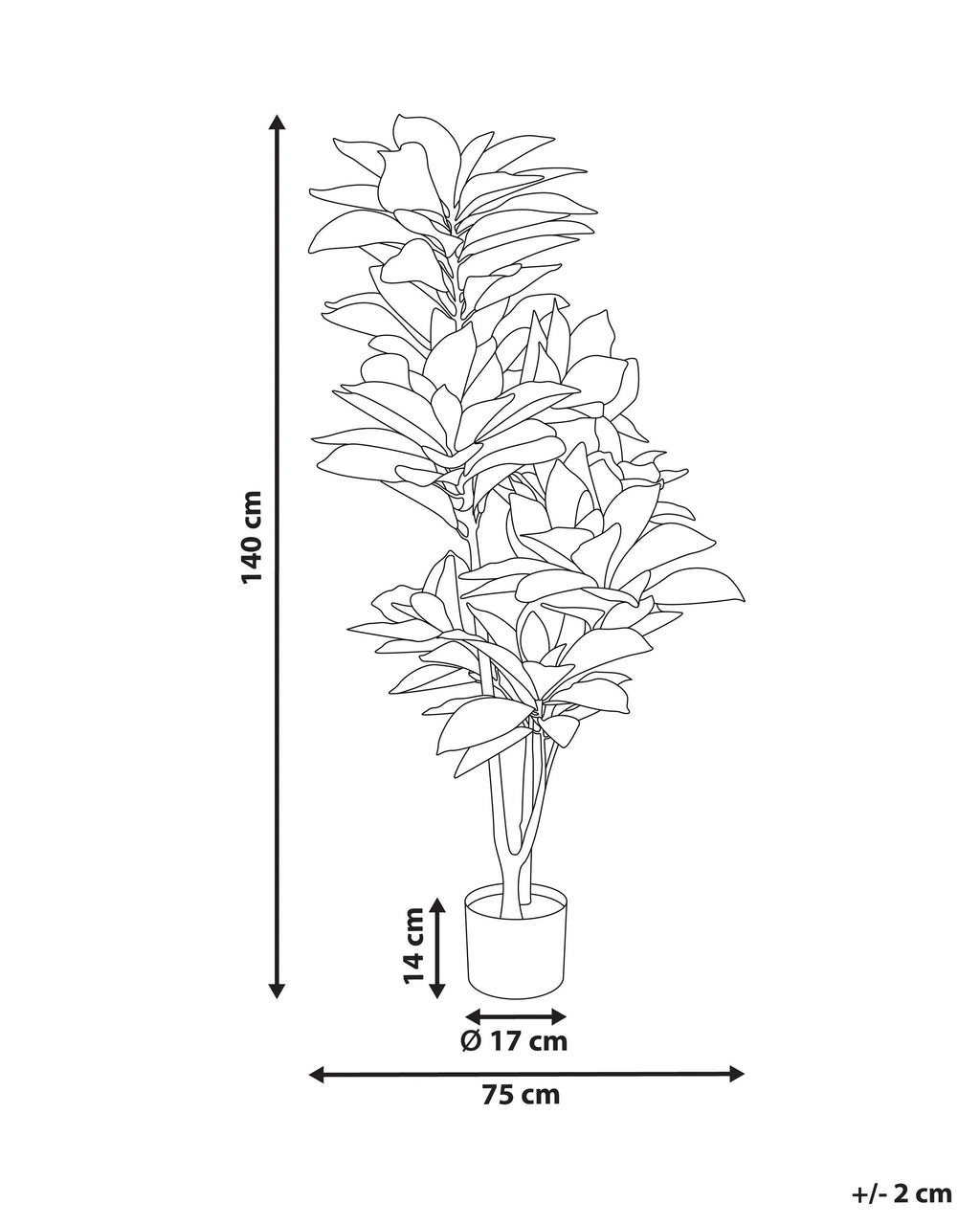 Plante artificielle 140 cm Vert