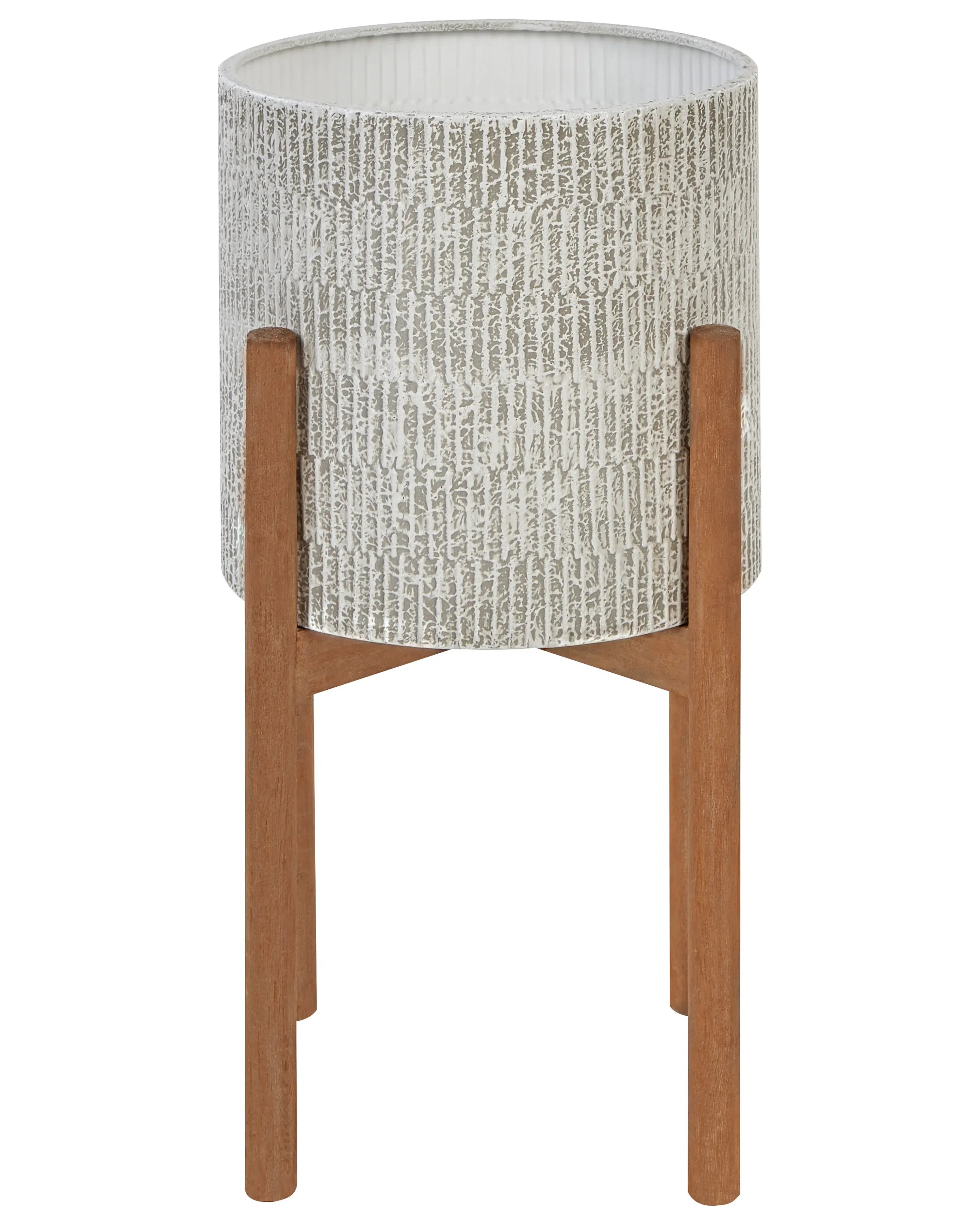 Vaso per piante rialzato PINSAPO Metallo 30 cm Grigio