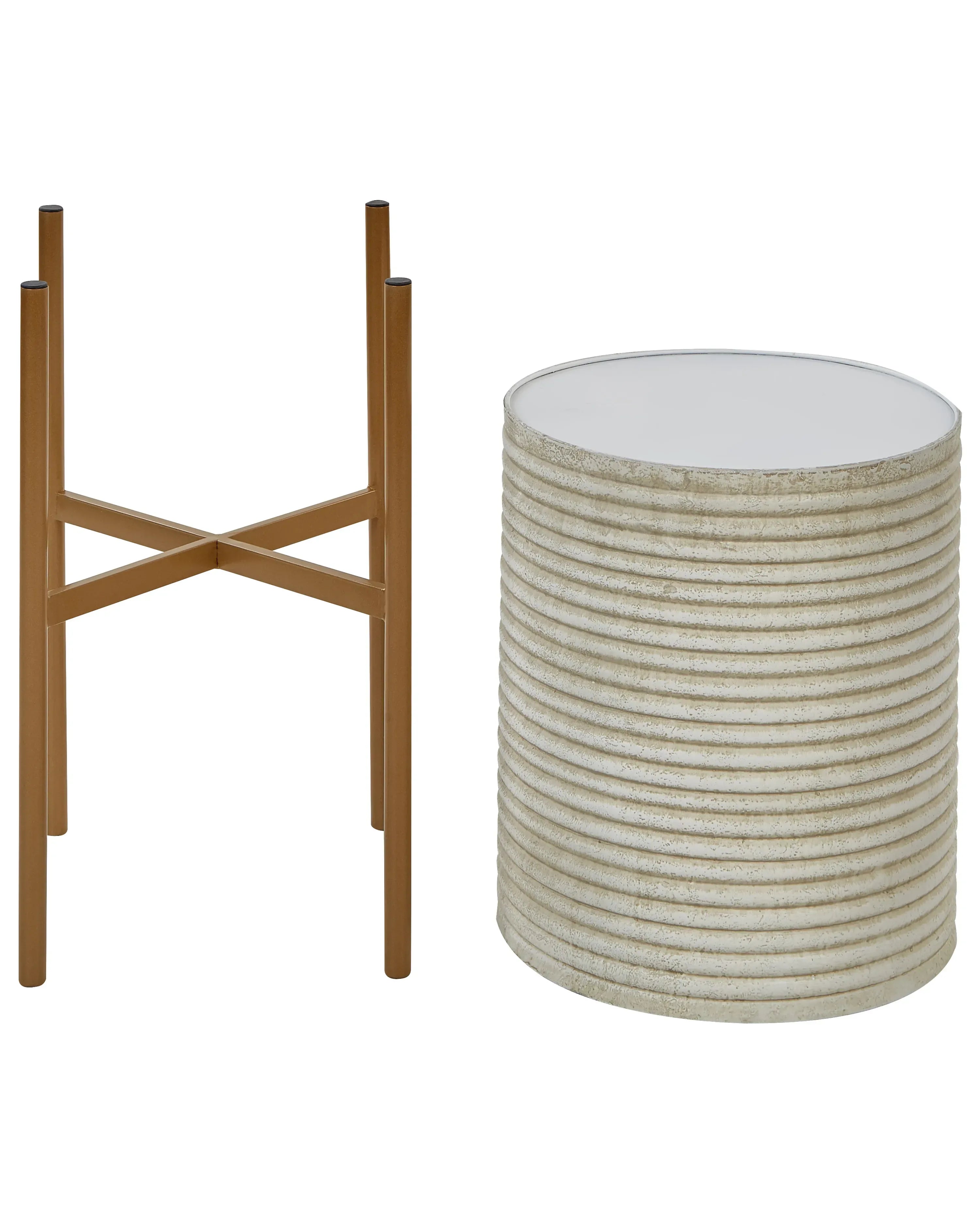 Jardinière surélevée en métal 31 cm taupe