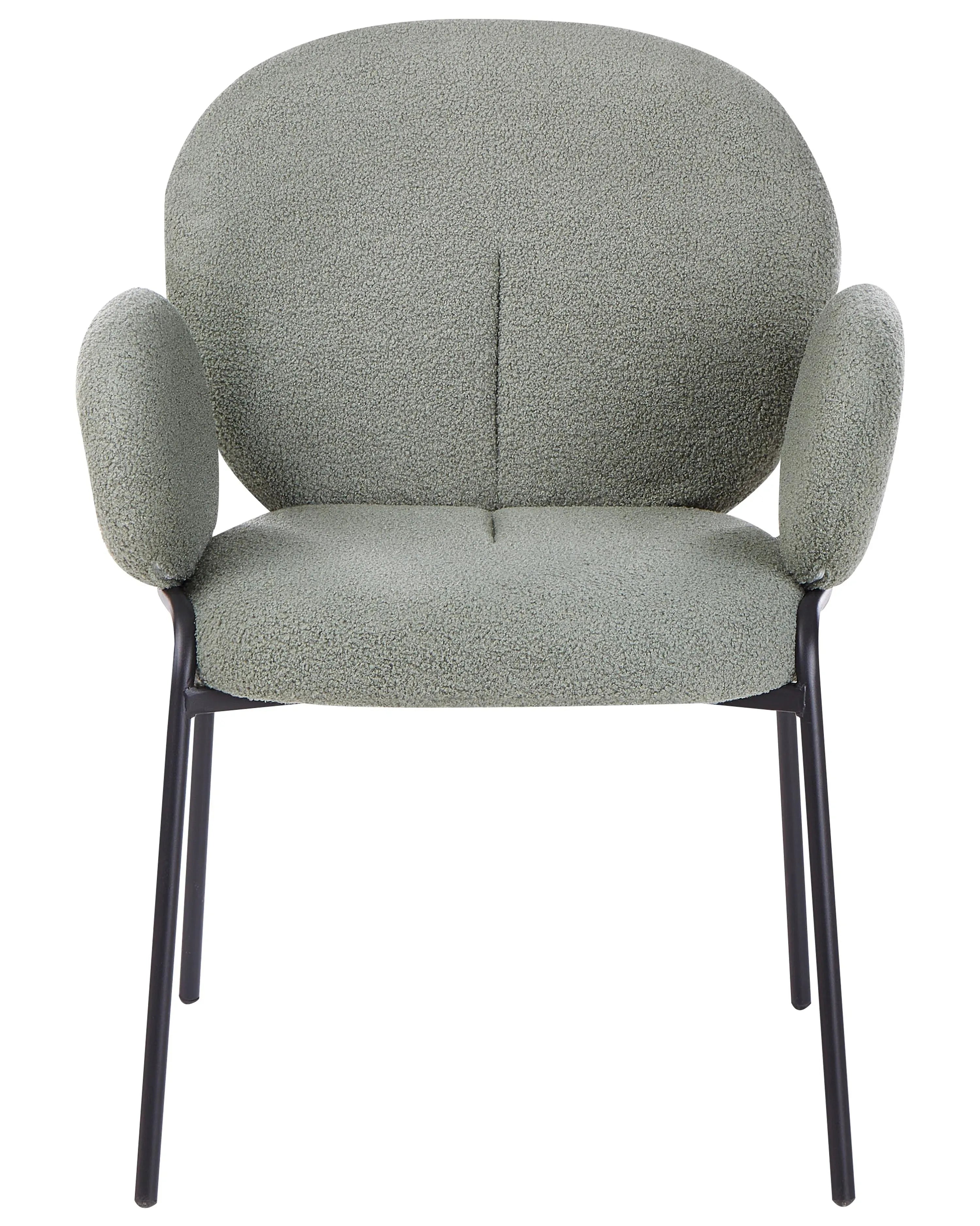 Lot de 2 chaises de salle à manger Bouclette Vert clair