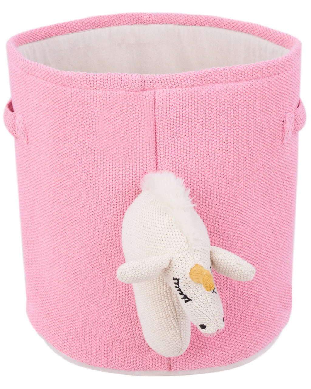 Corbeille à jouets pour enfants Licorne Coton Rose