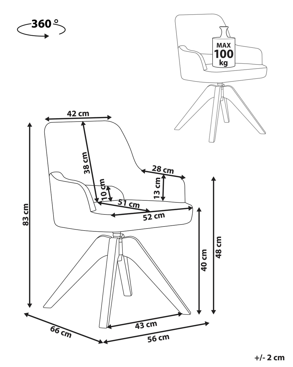 Chaise de salle à manger Bouclé Vert