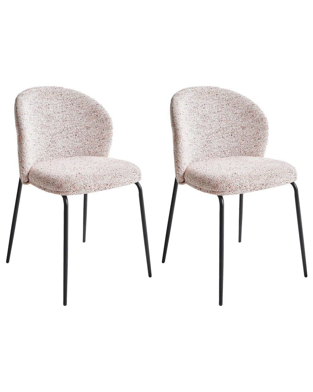Set di 2 sedie da pranzo VIDETTE Tessuto Beige