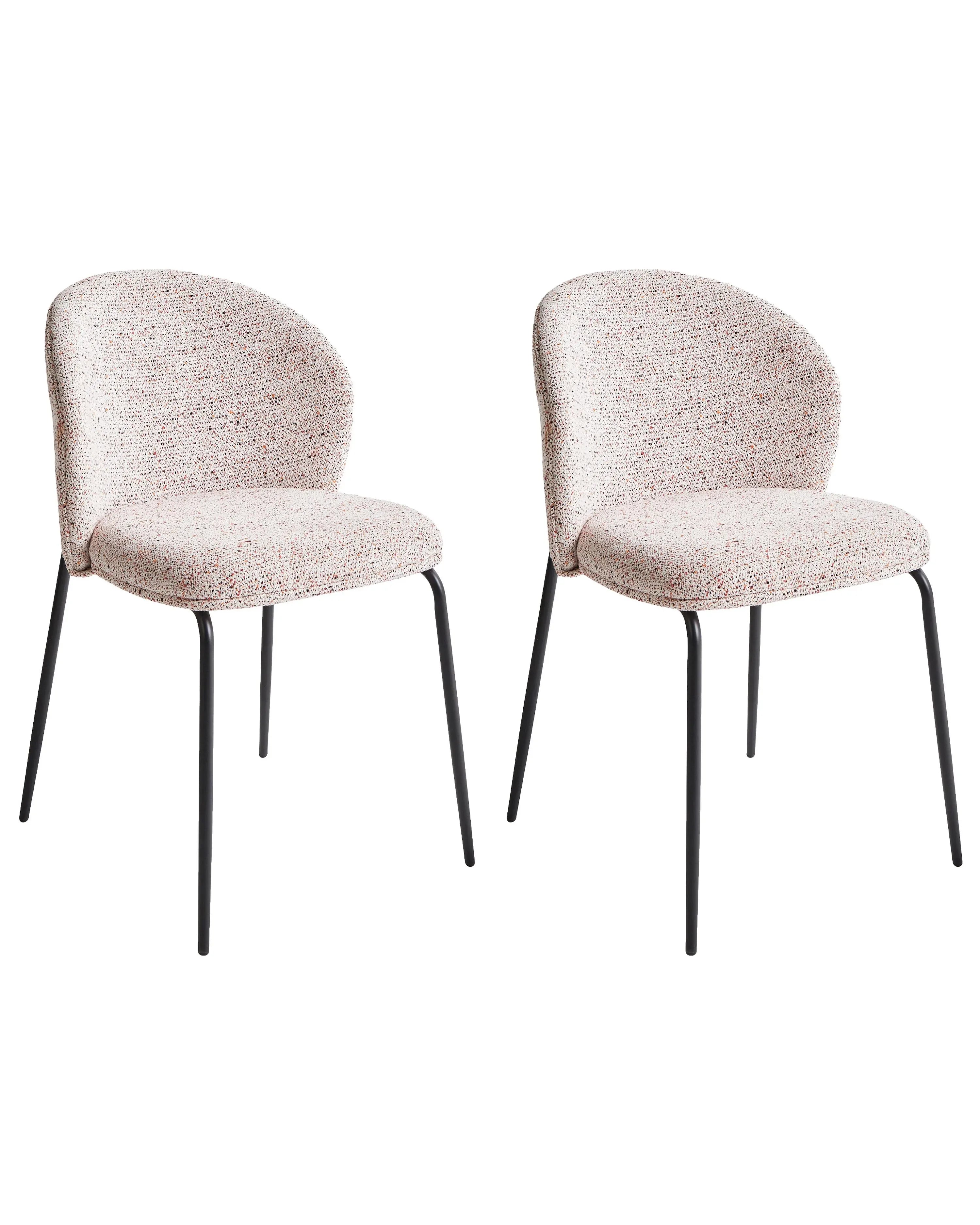 Set di 2 sedie da pranzo VIDETTE Tessuto Beige