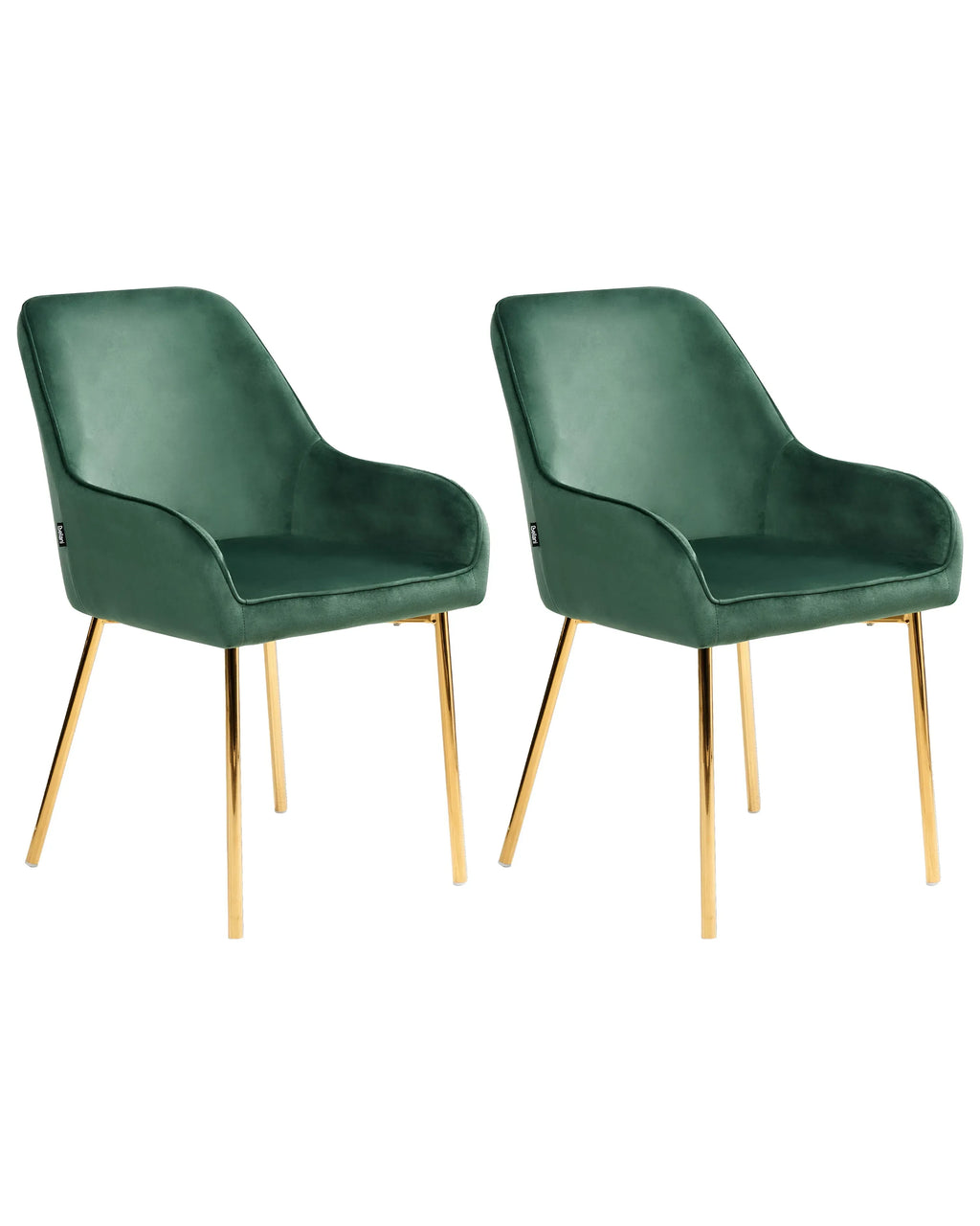 Set di 2 sedie da pranzo LOVERNA Velluto Verde
