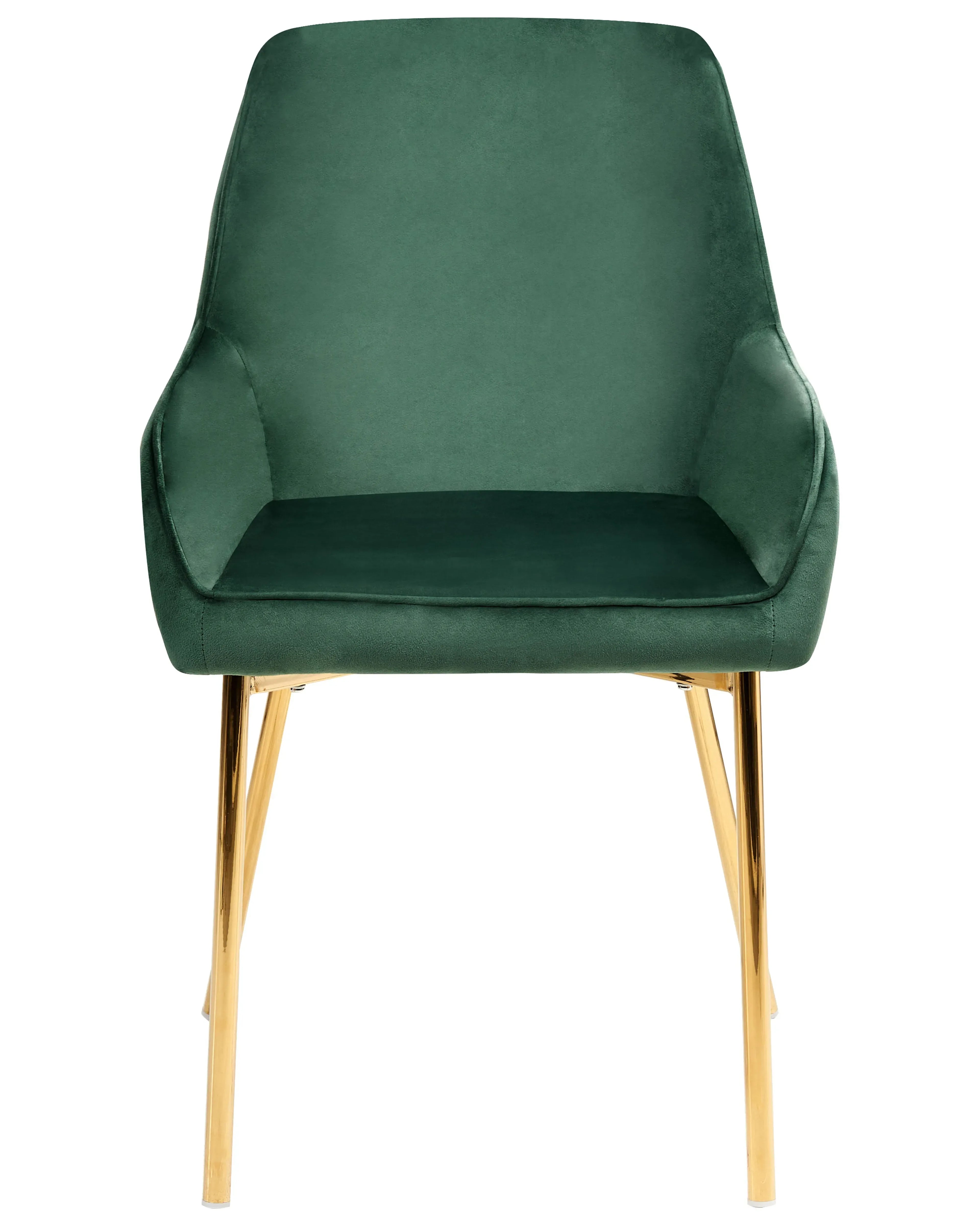 Lot de 2 chaises de salle à manger Velours Vert