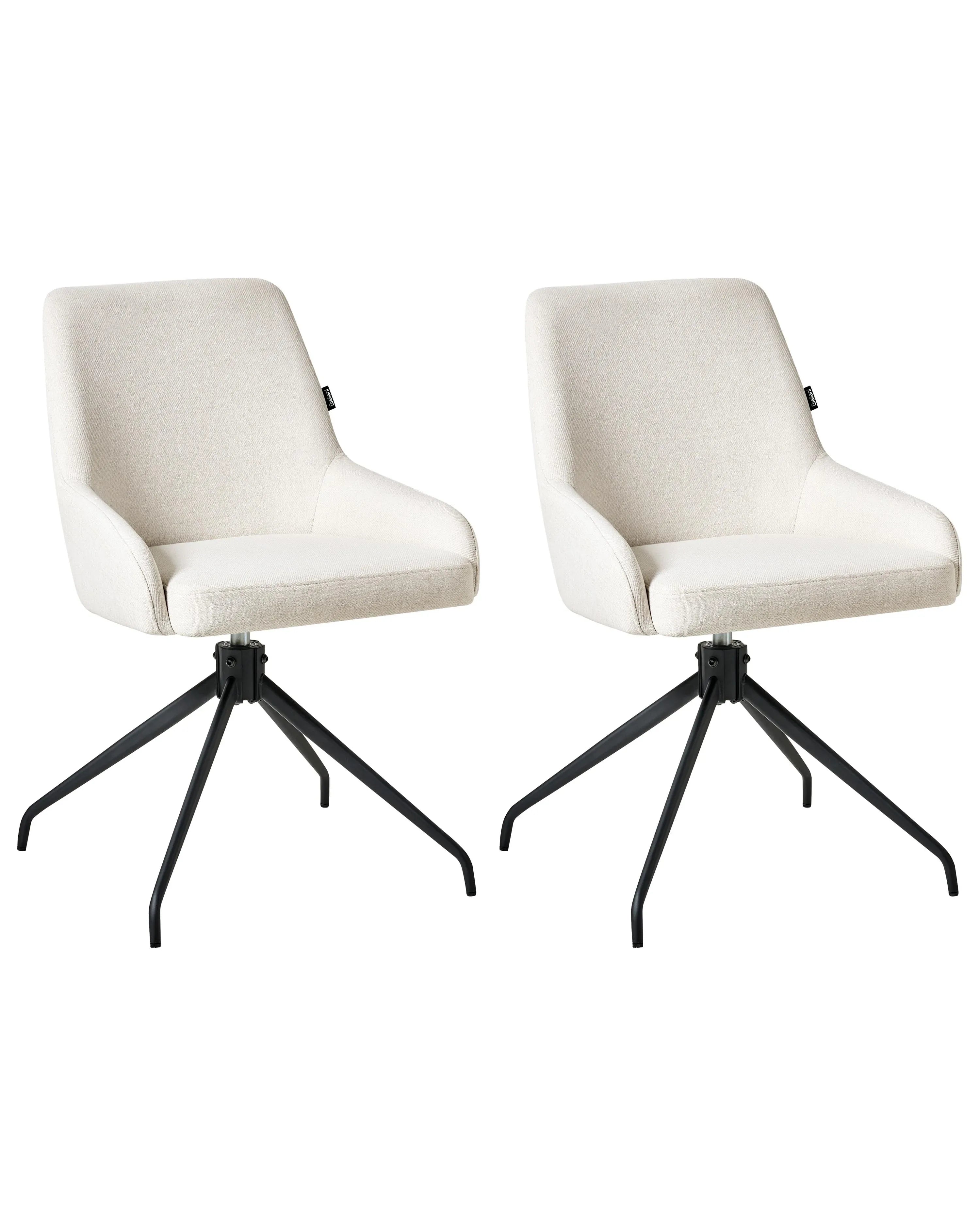 Set di 2 sedie da pranzo JENNER Tessuto Bianco sporco