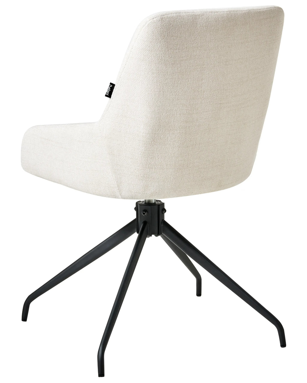 Lot de 2 chaises de salle à manger pivotantes en tissu blanc cassé