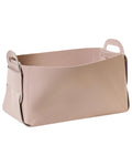 Lot de 2 paniers Similicuir Rose pastel